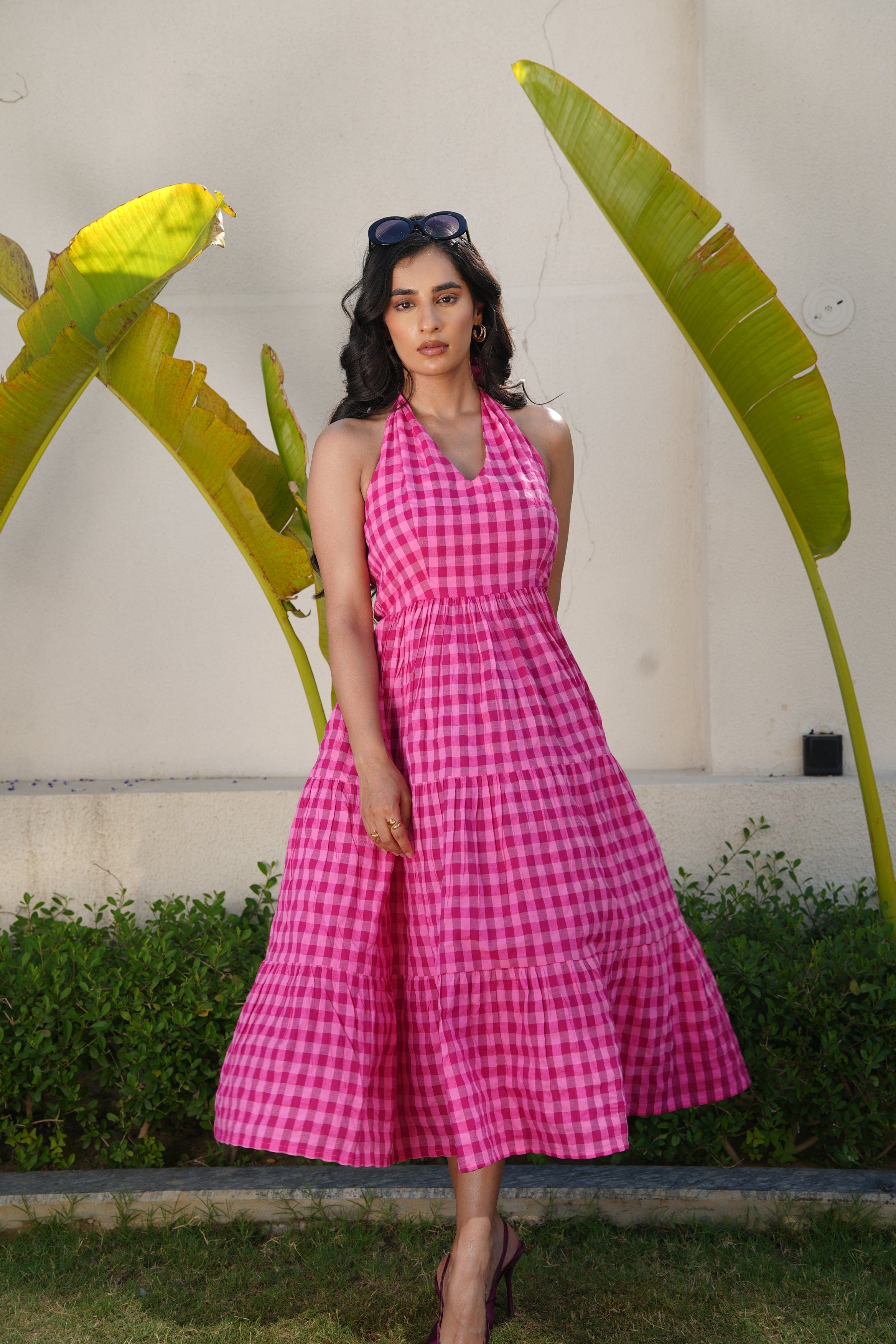 Halterneck Rose Dress