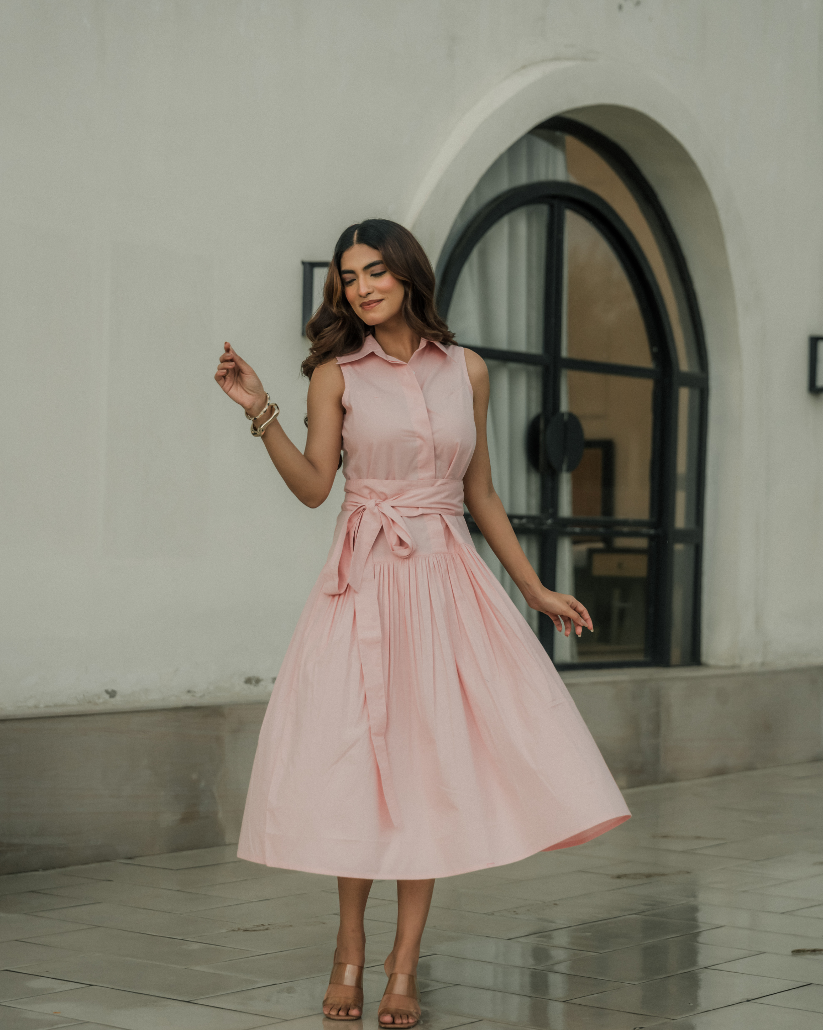 Noa Midi Dress - Pink