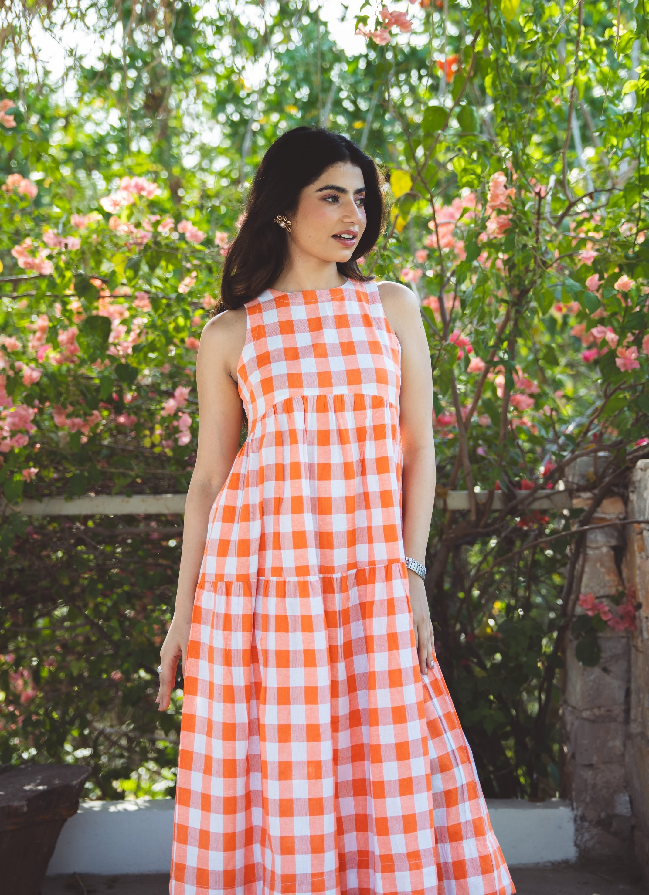 Classic A-Line Gingham Dress - Miranda