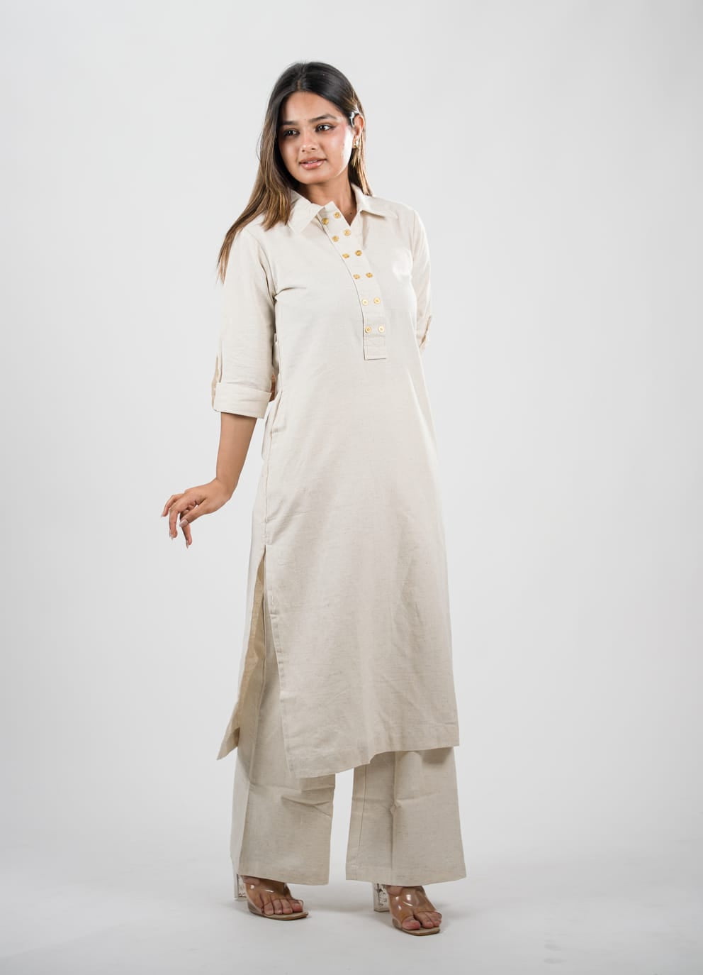 Sunehri Kurta - Vanilla