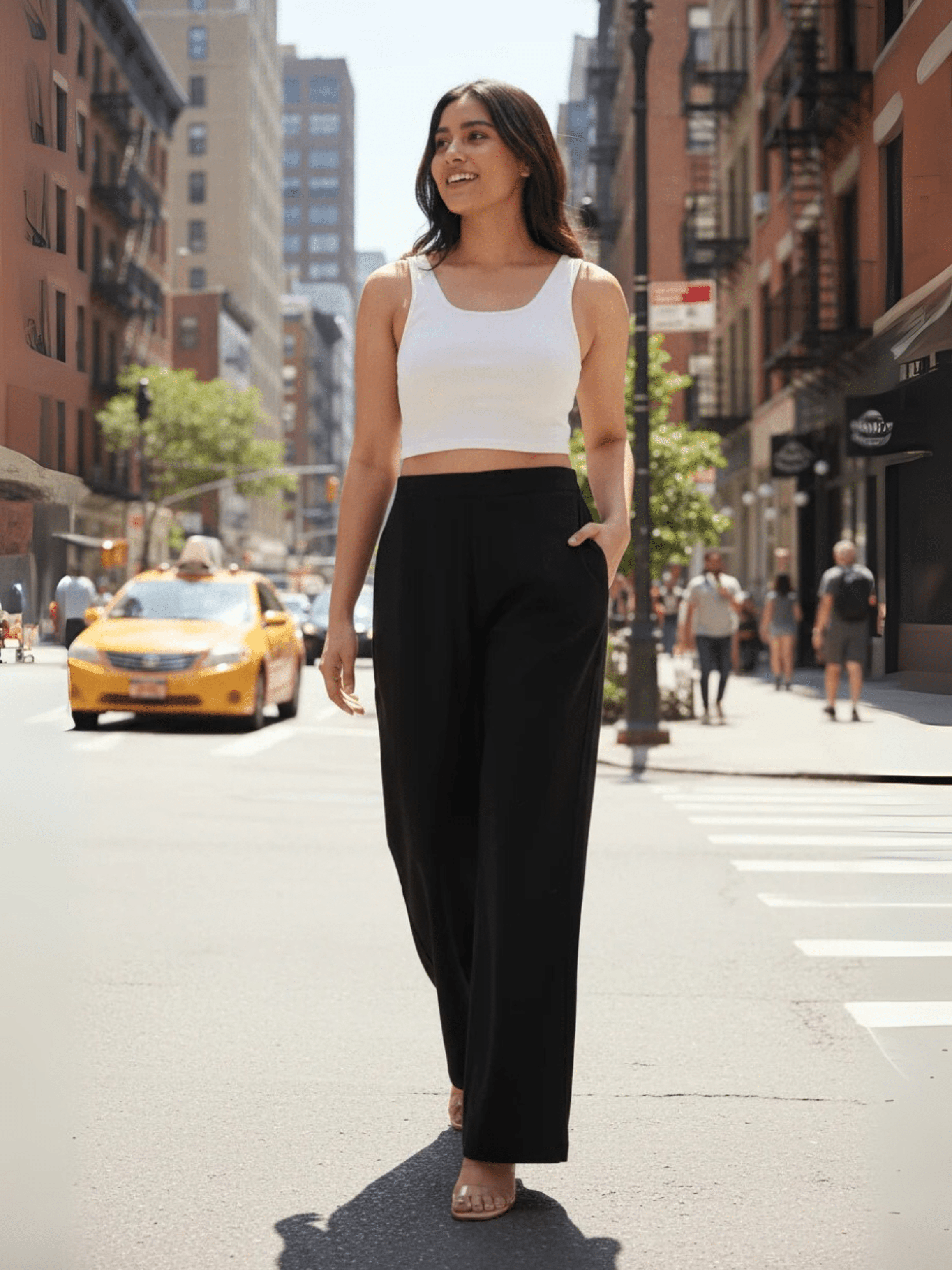 Flared Trousers - Kohl Black