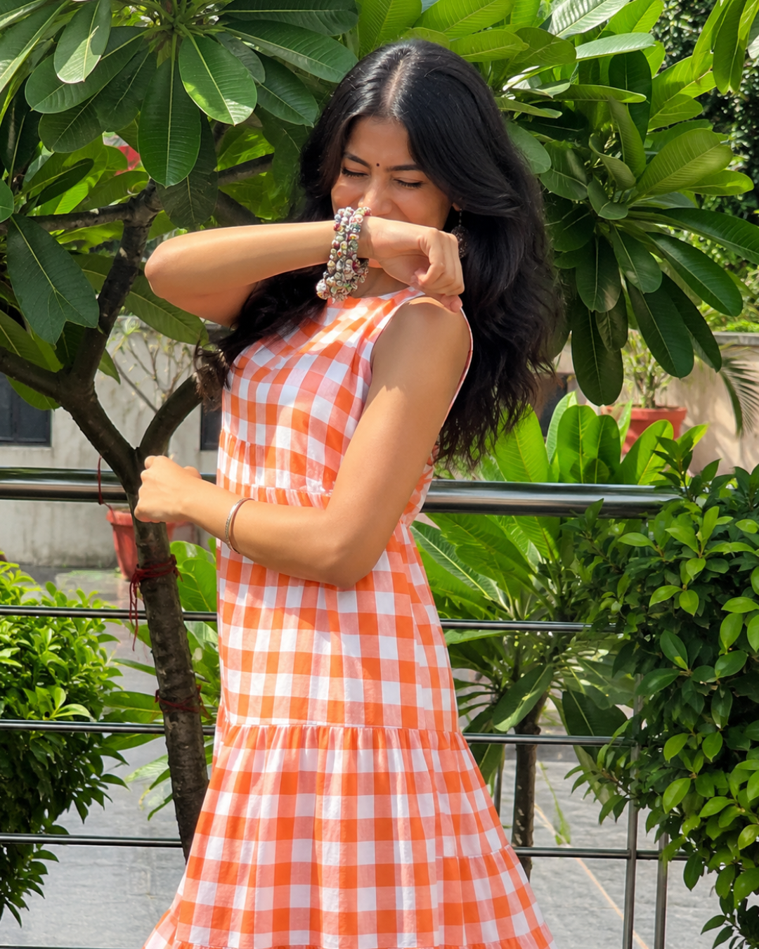 Classic A-Line Gingham Dress - Miranda