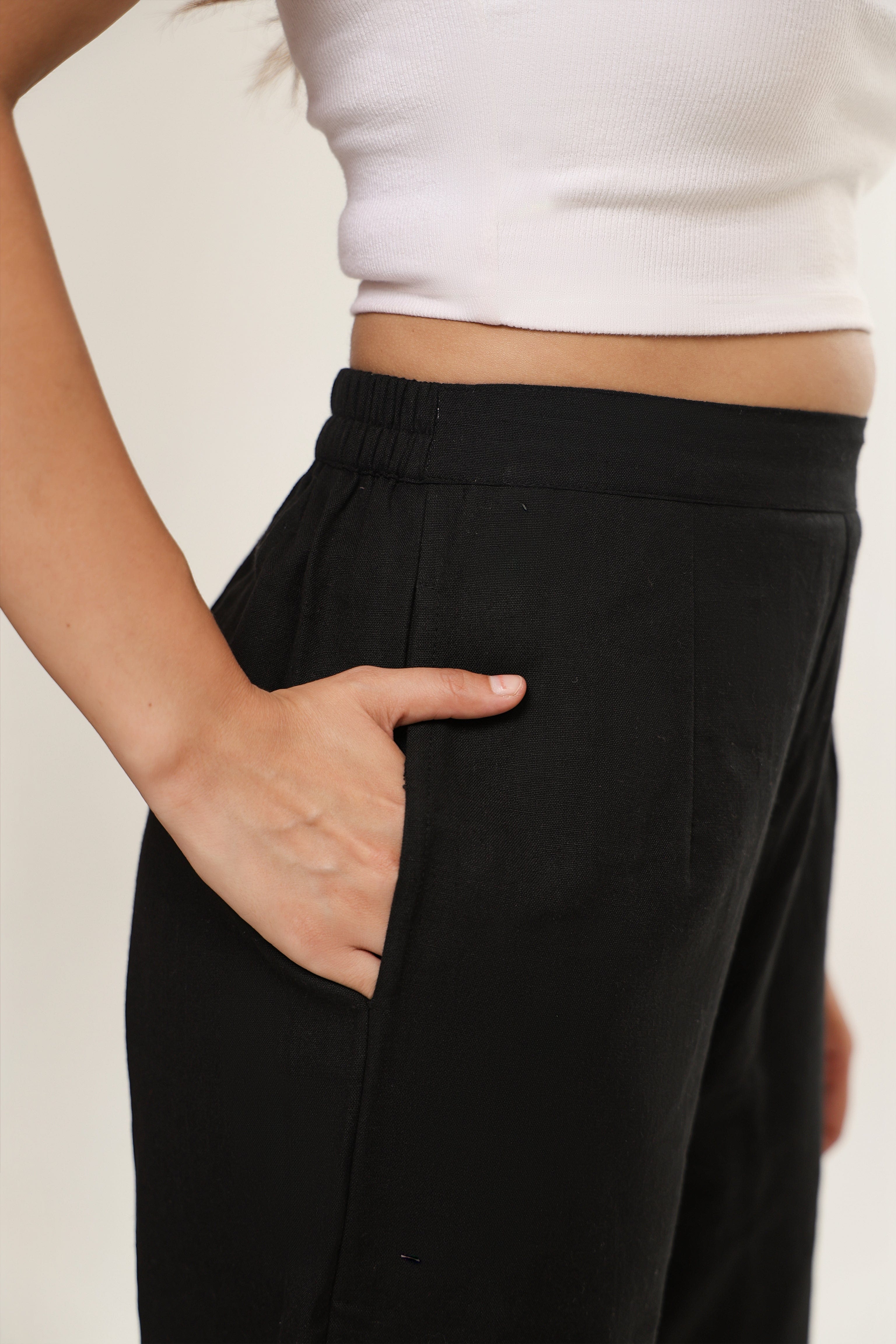 Flared Trousers - Kohl Black