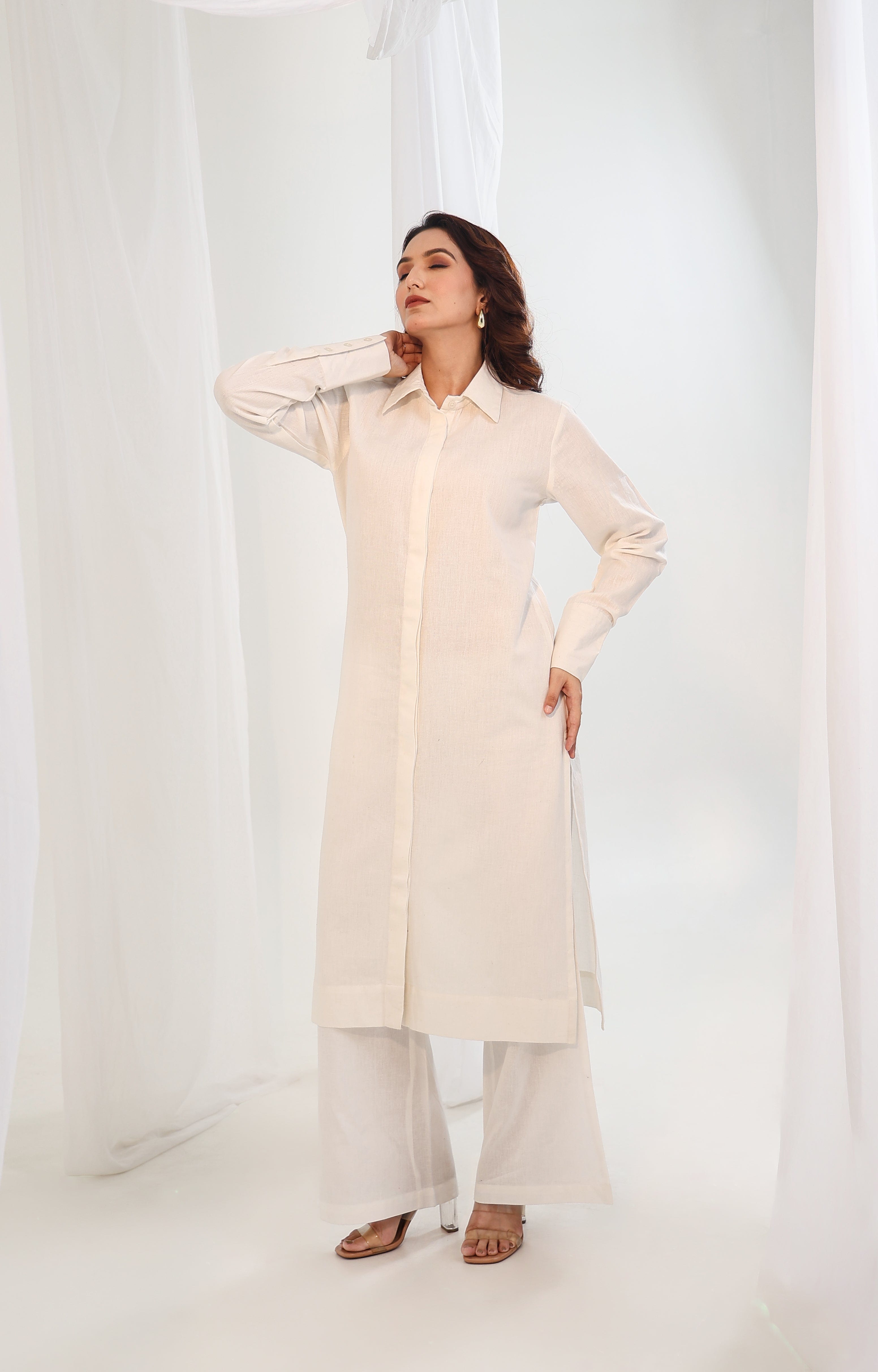 Long Shirt Kurta - Vanilla