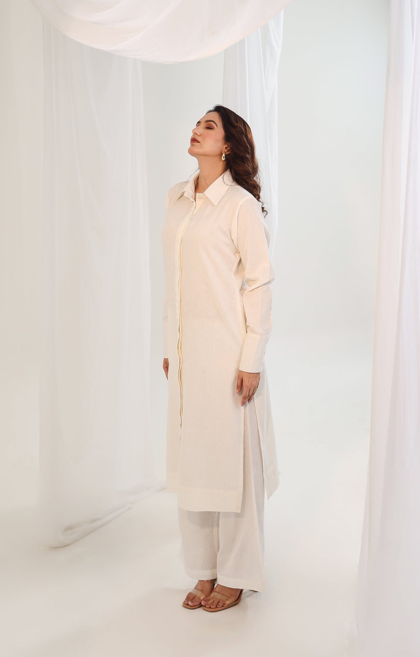 Long Shirt Kurta - Vanilla