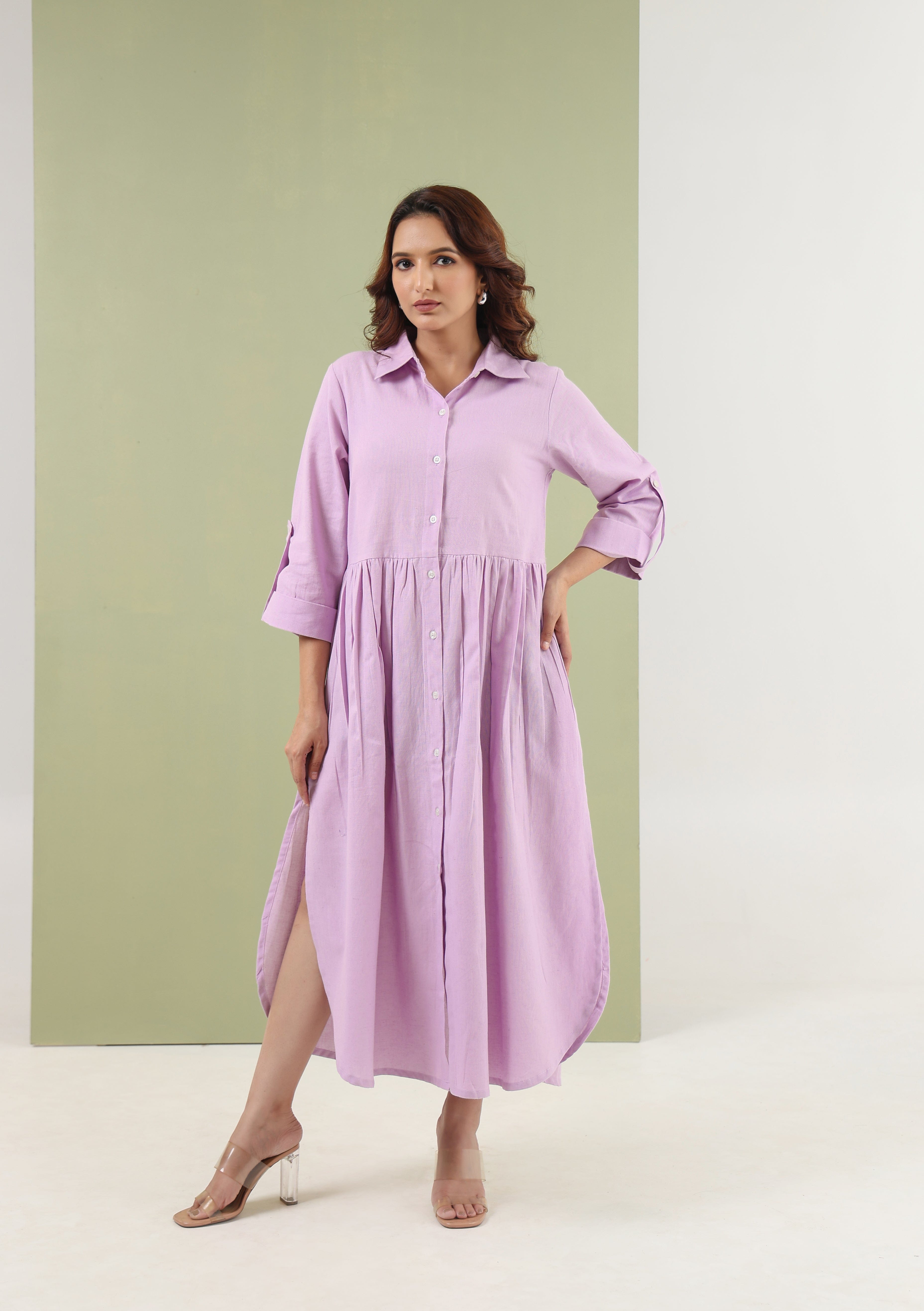 Breezy Shirt Dress - Lavender Mist