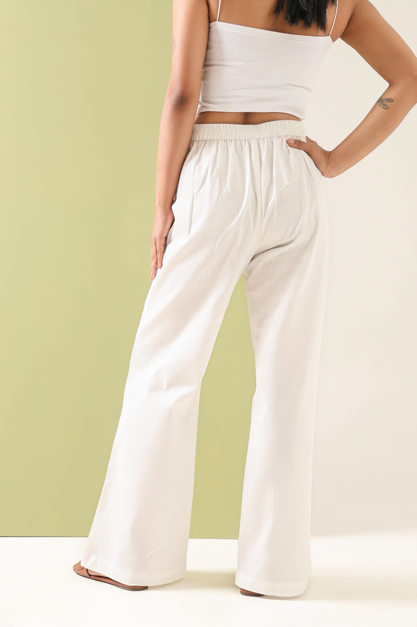 Flared Trousers - Vanilla