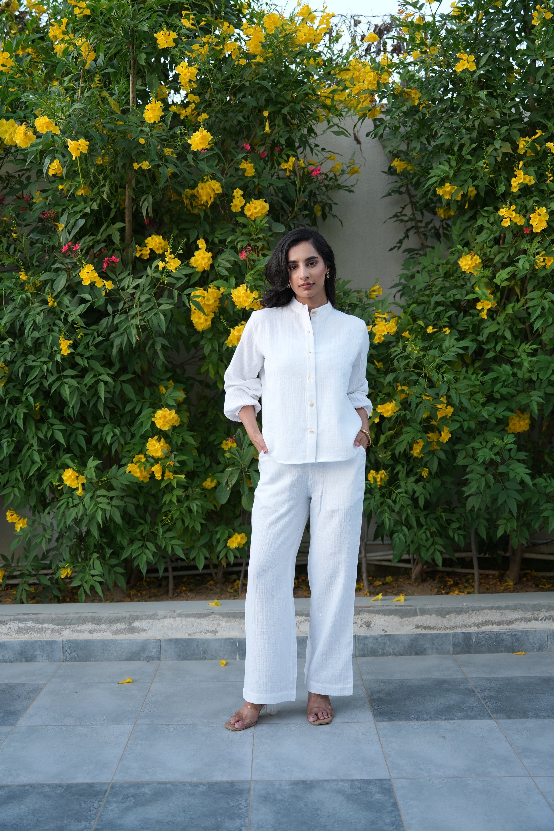 Selene Shirt & Trouser Co-ord - Ivory