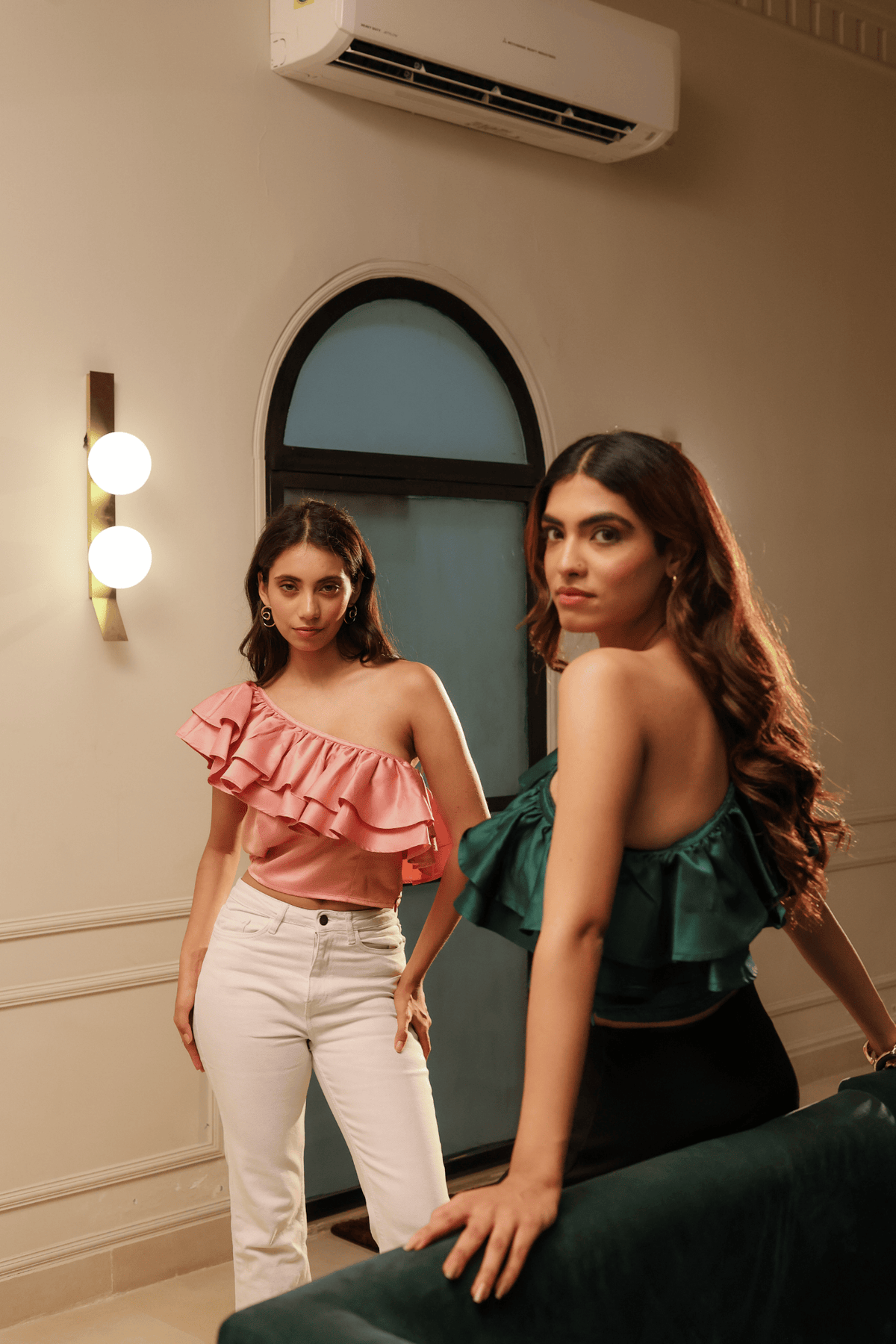 Eve One Shoulder Top - Green