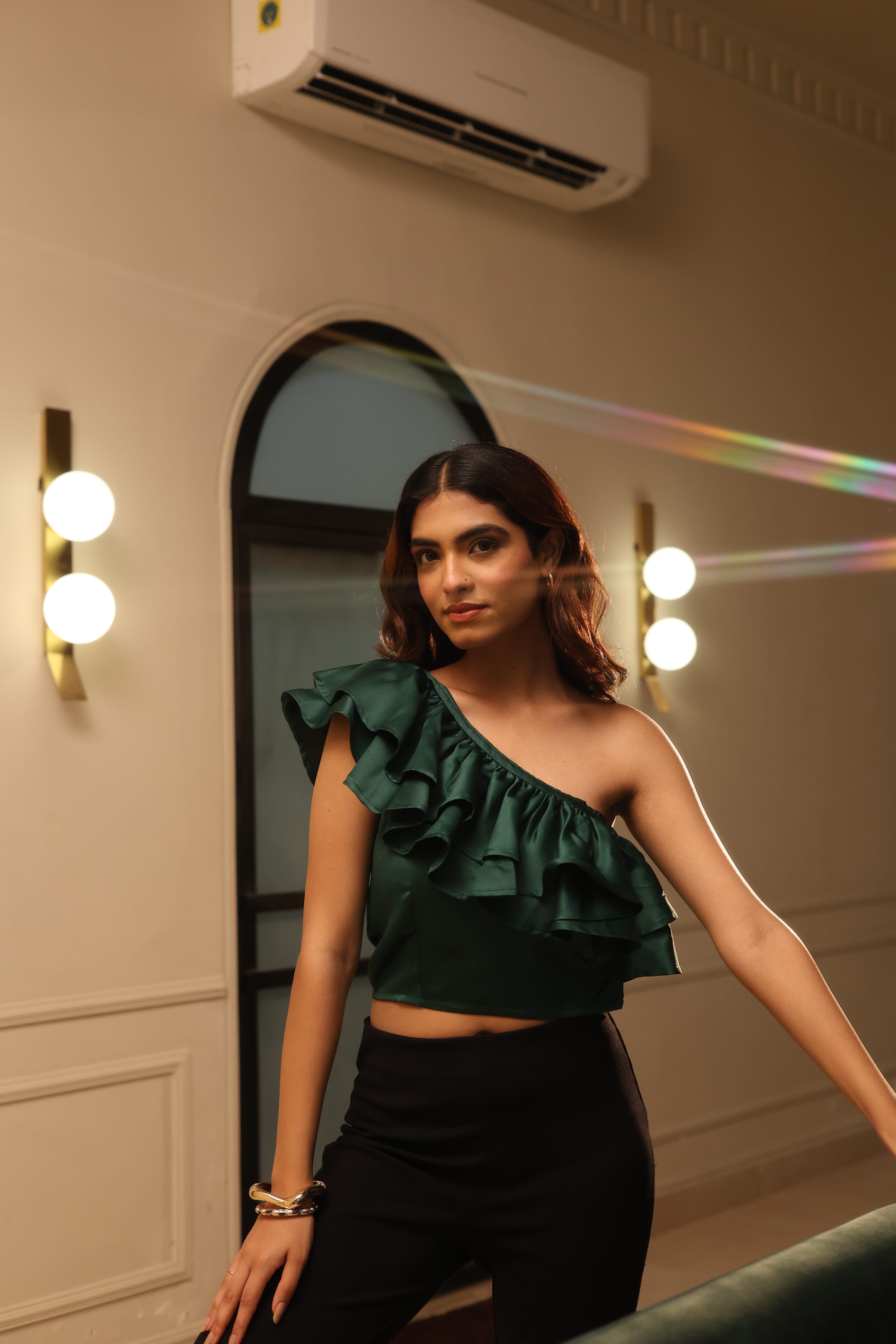 Eve One Shouler Top - Green