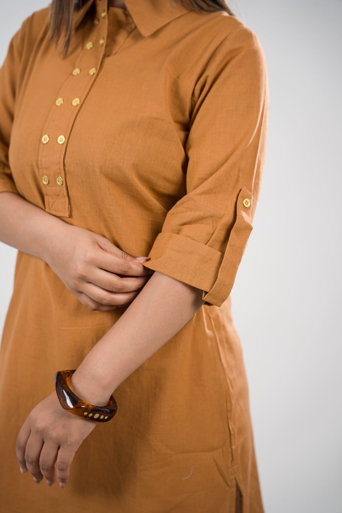 Sunehri Kurta - Cinnamon