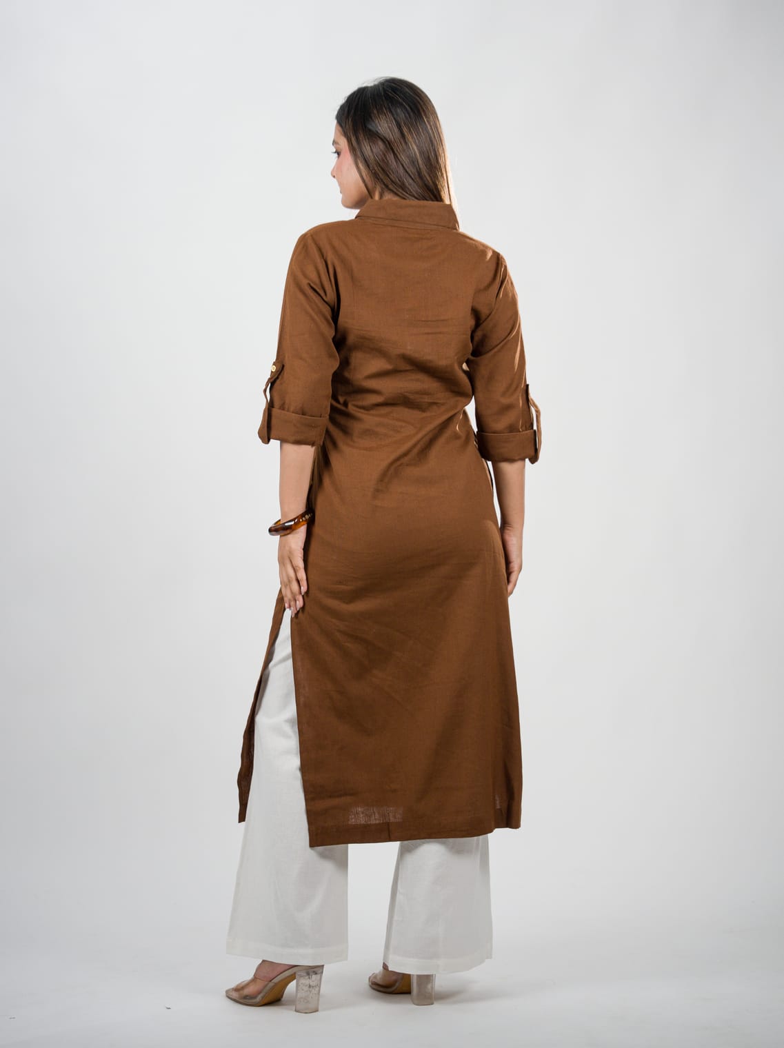 Sunehri Kurta - Mocha