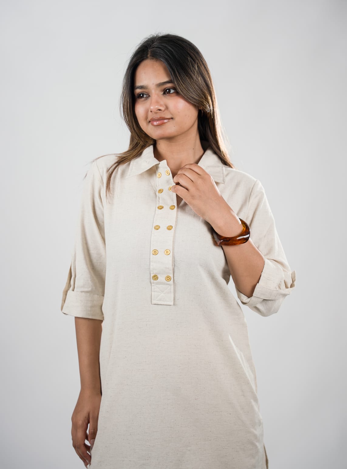 Sunehri Kurta - Vanilla