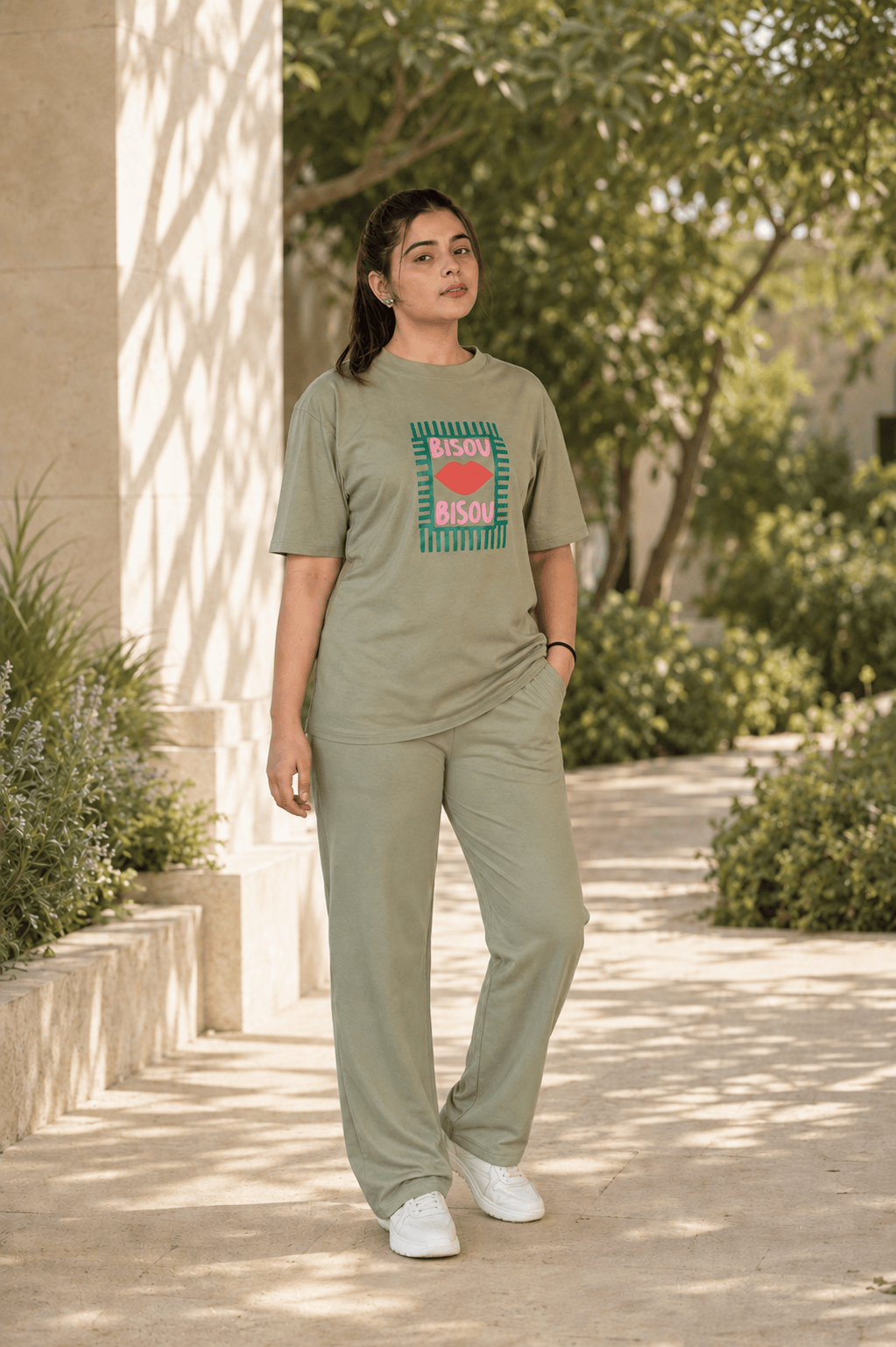 Bisou Oversized T-shirt - Green