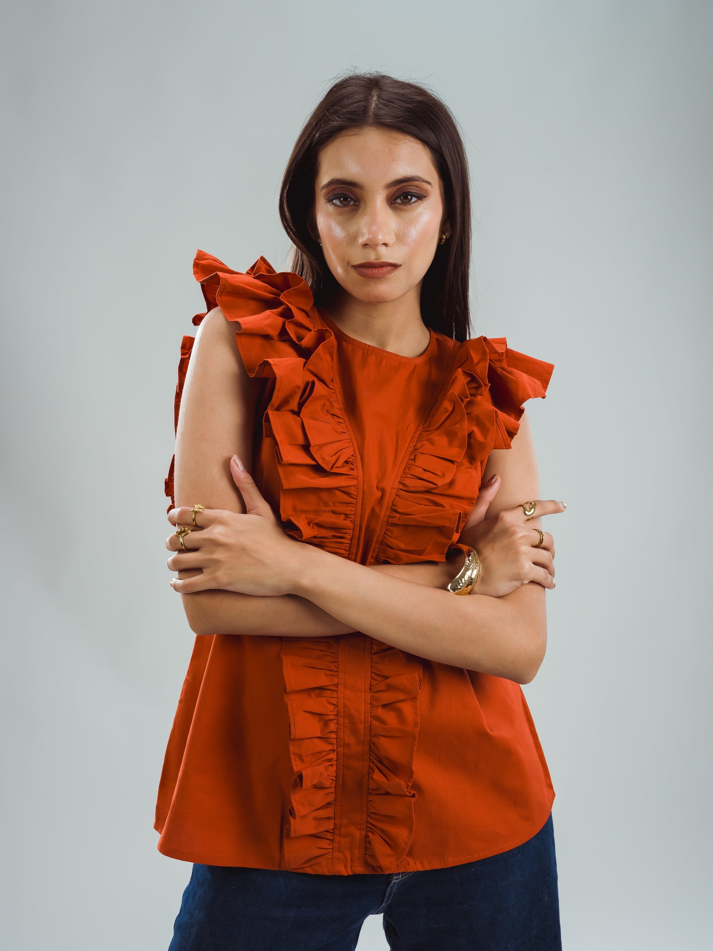 Ruffle Top - Amber