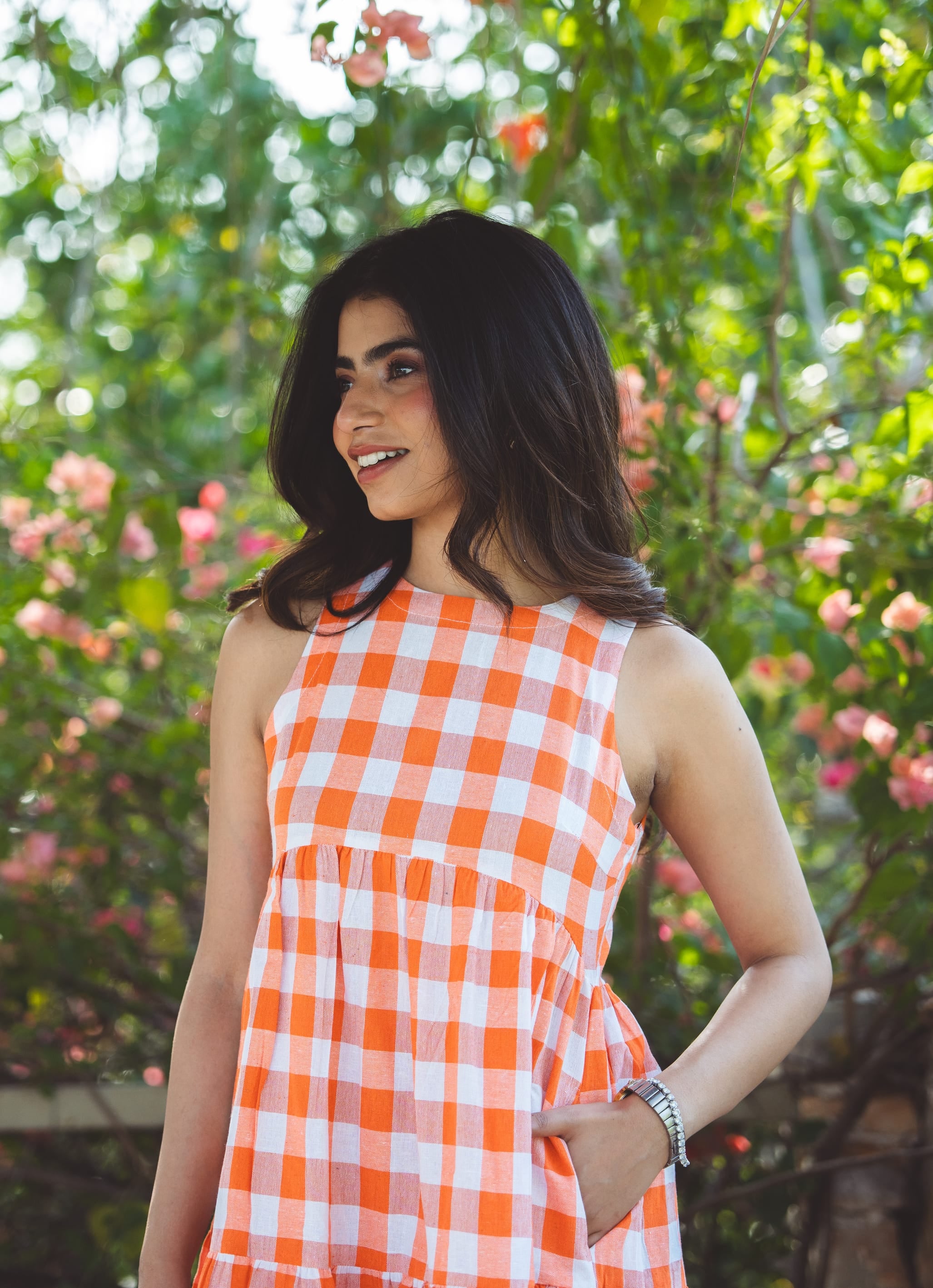 Classic A-Line Gingham Dress - Miranda