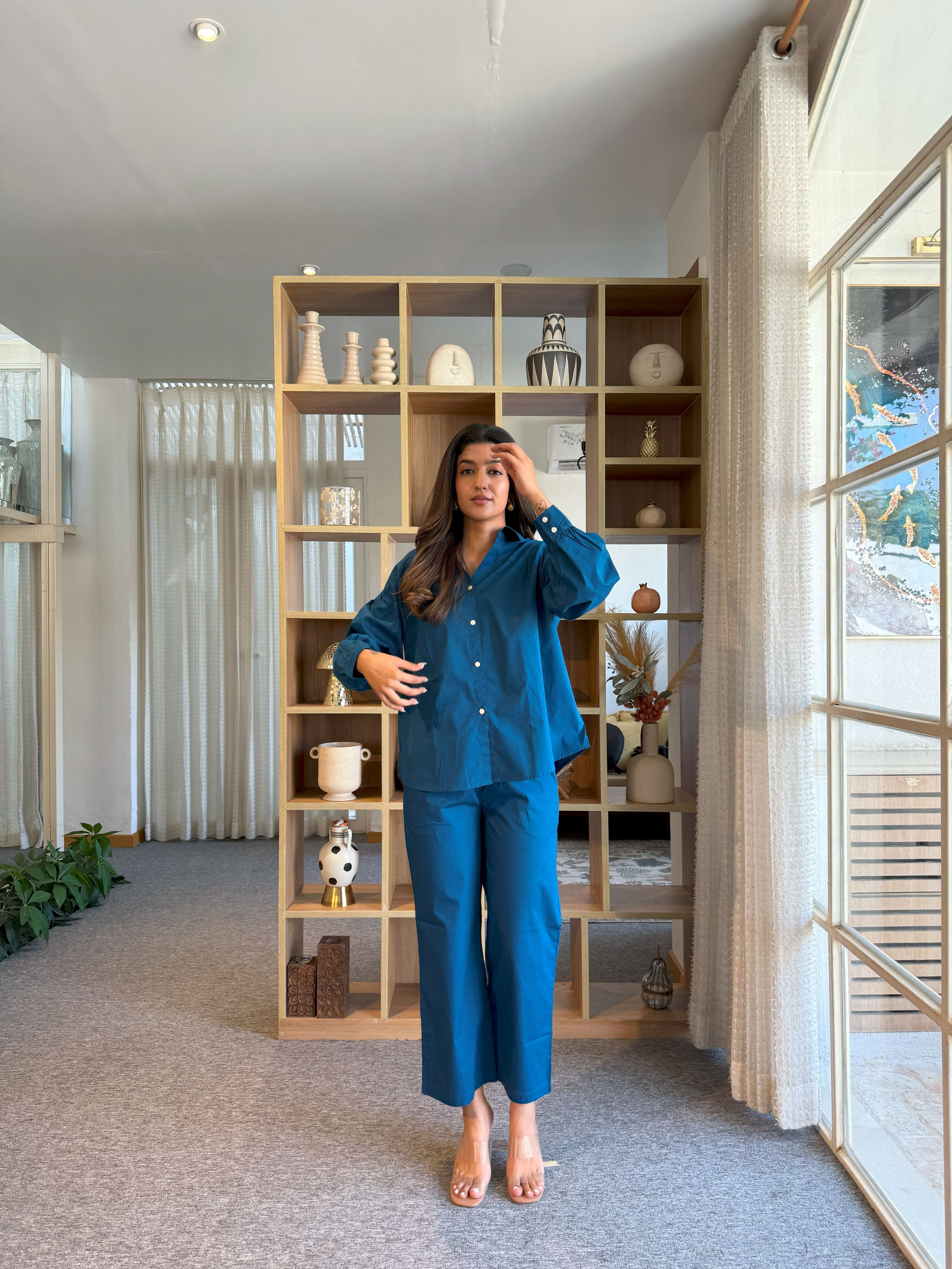 Aravali Co-ord Set - Sapphire