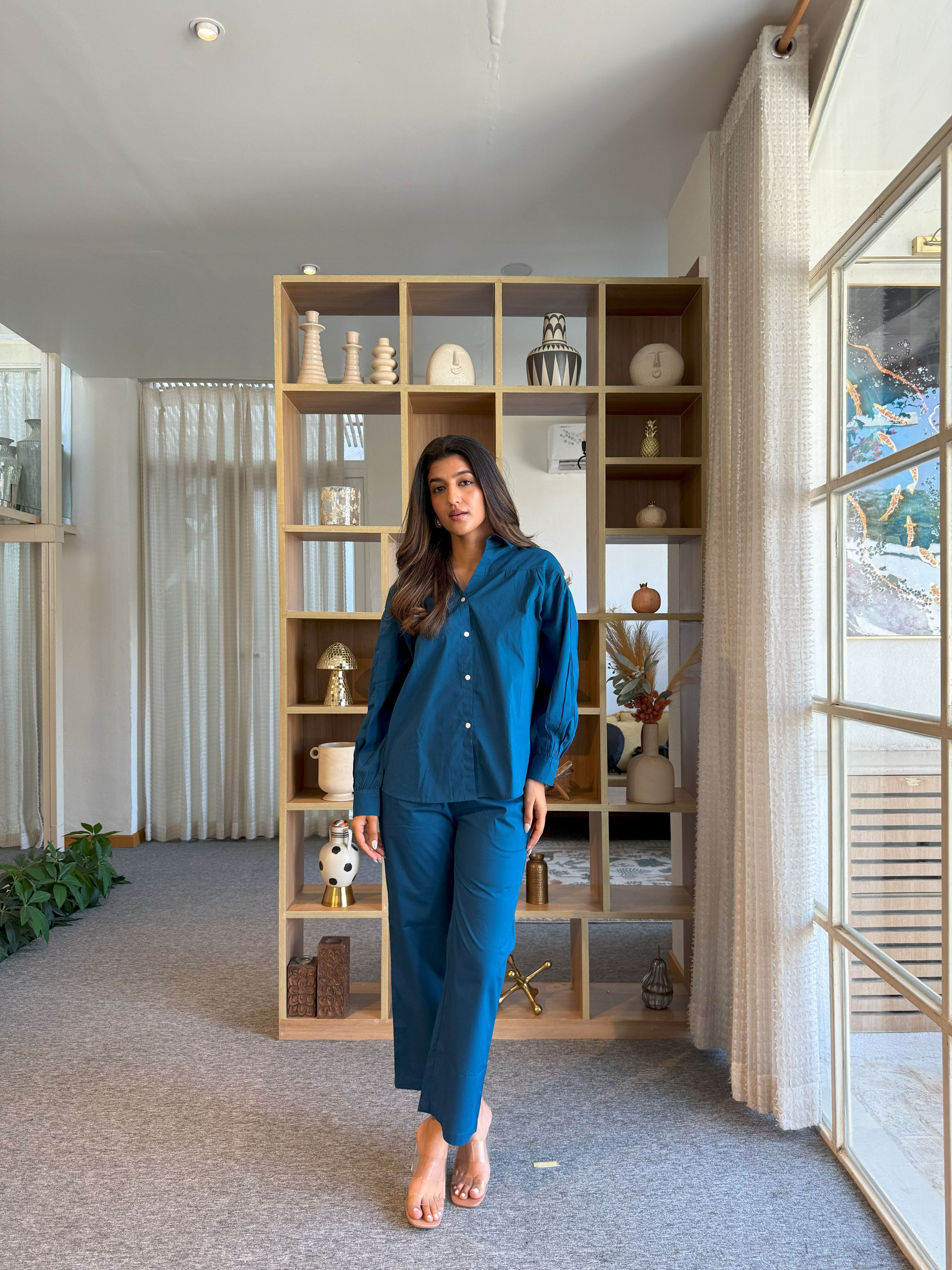 Aravali Co-ord Set - Sapphire