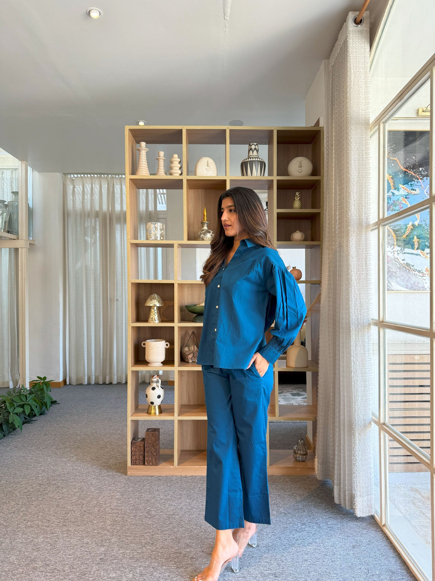 Aravali Co-ord Set - Sapphire