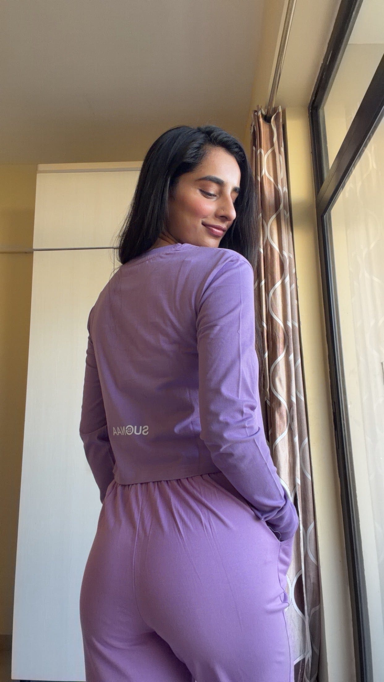 Good Vibes Full Sleeves T-shirt - Lilac