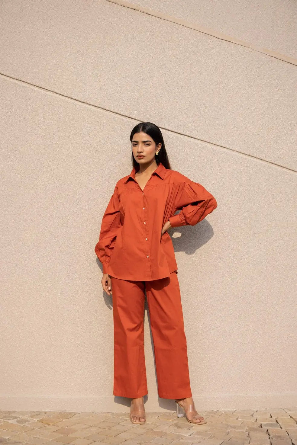 Aravali Co-ord Set - Rust
