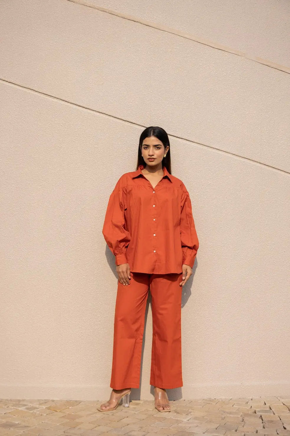 Aravali Co-ord Set - Rust