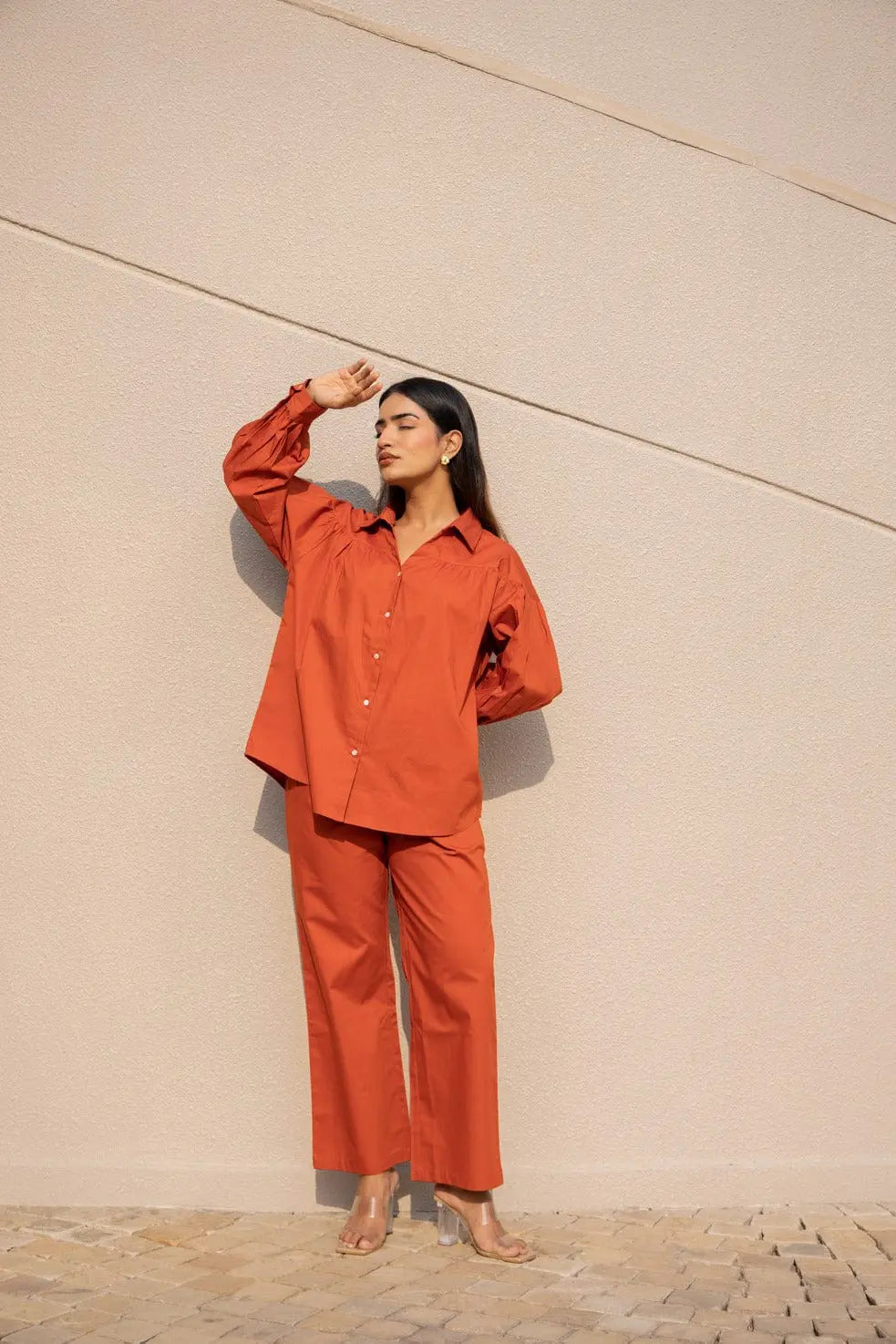 Aravali Co-ord Set - Rust