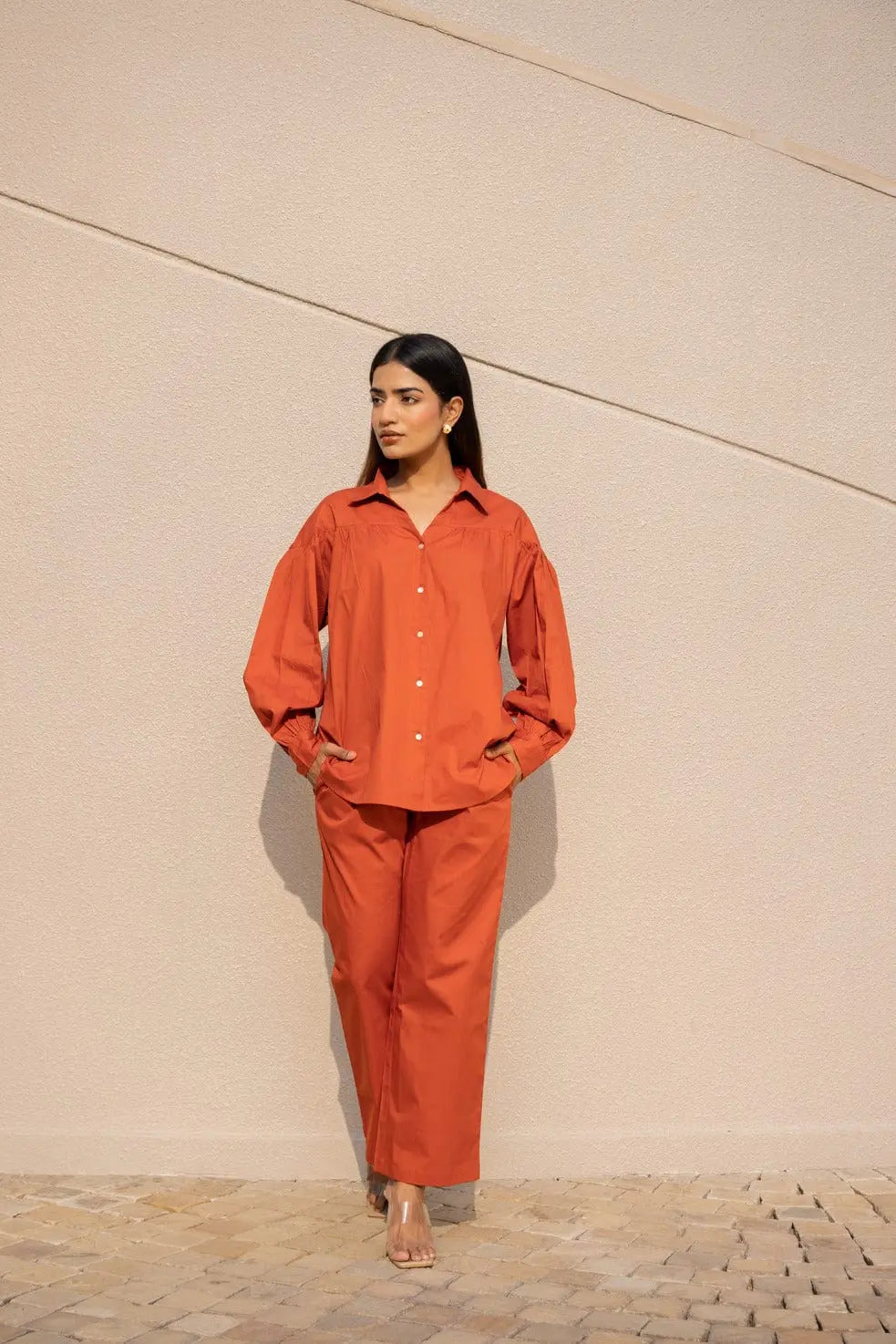 Aravali Co-ord Set - Rust