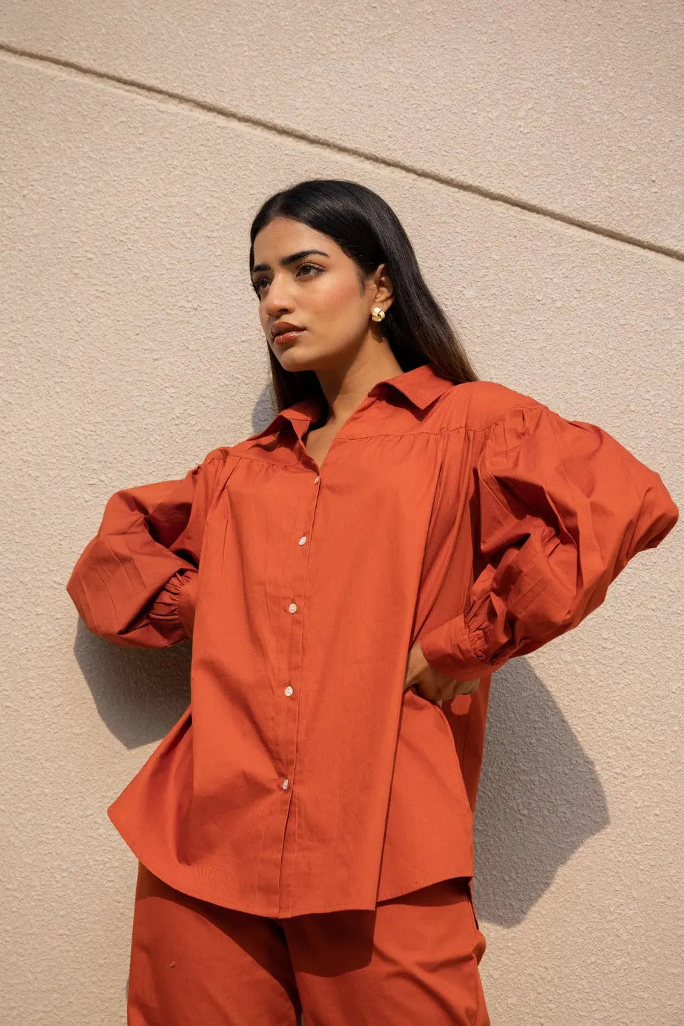 Aravali Co-ord Set - Rust