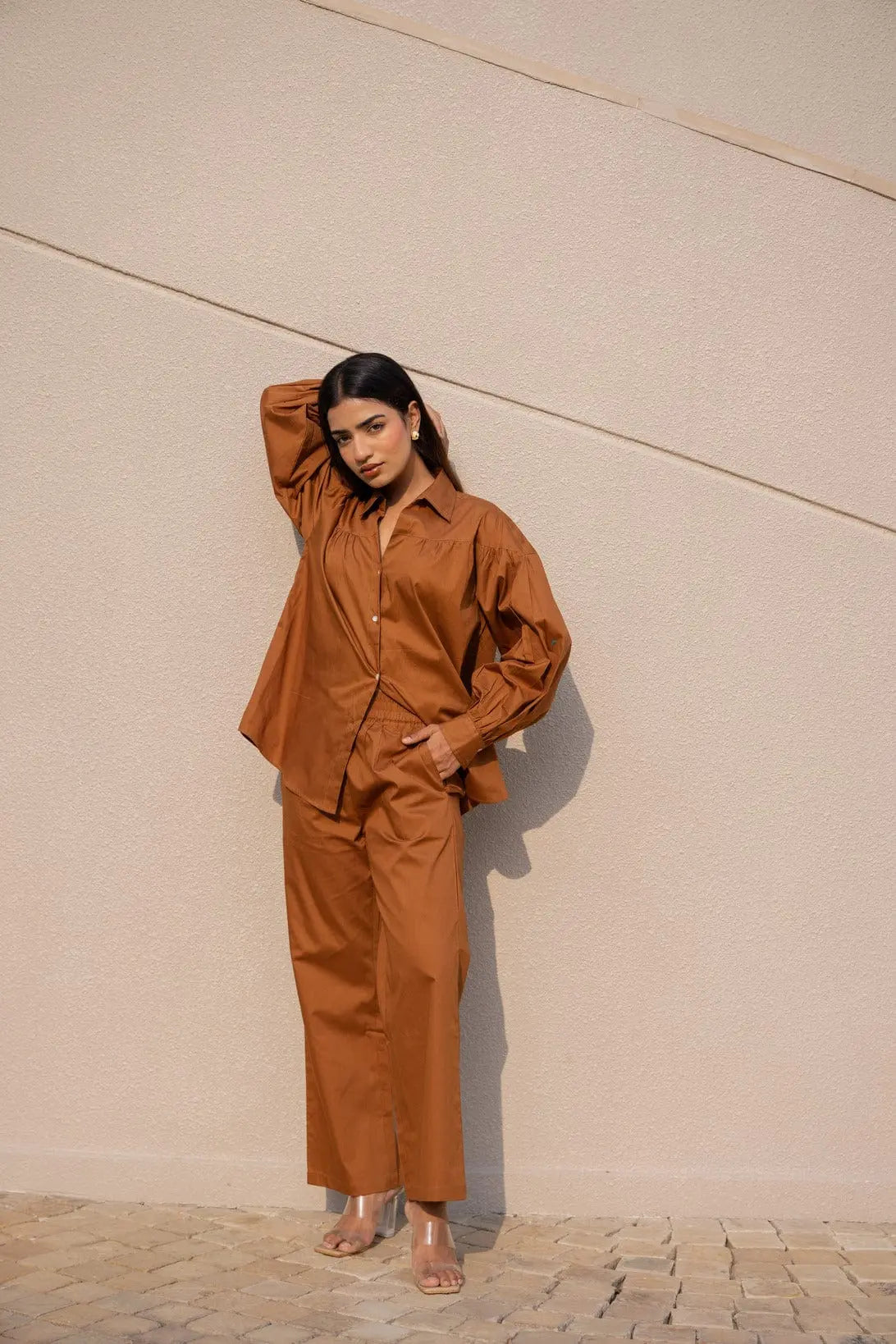 Aravali Co-ord Set - Russet
