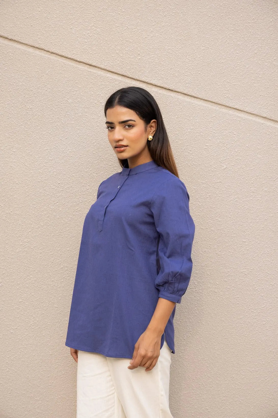 Royal Blue Short Kurta - Sugnaa