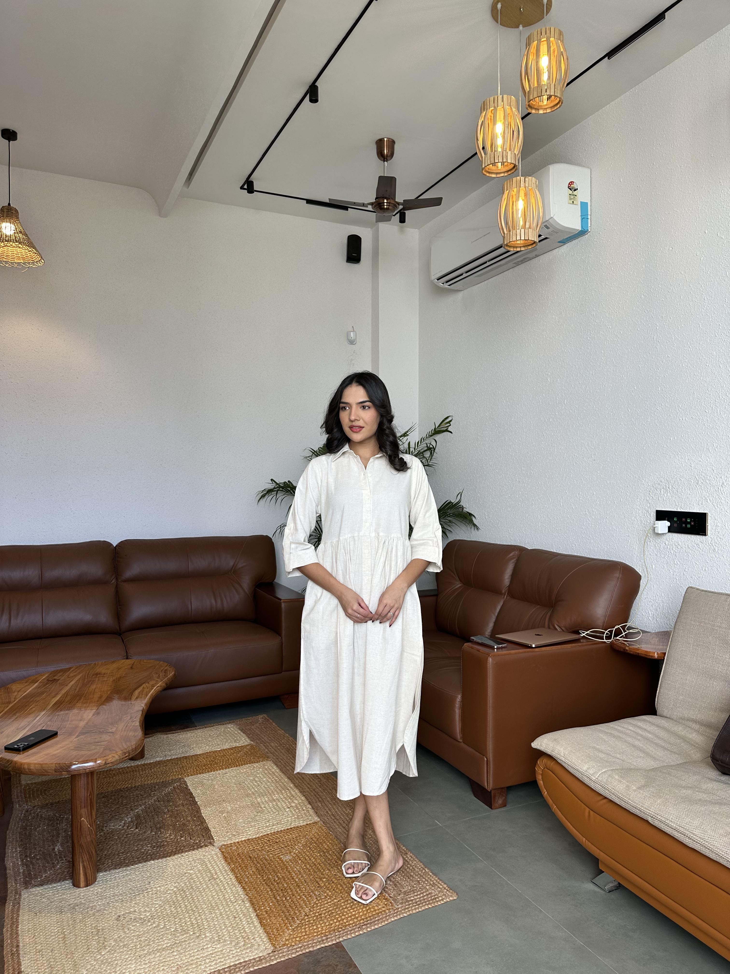 Breezy Shirt Dress - Vanilla