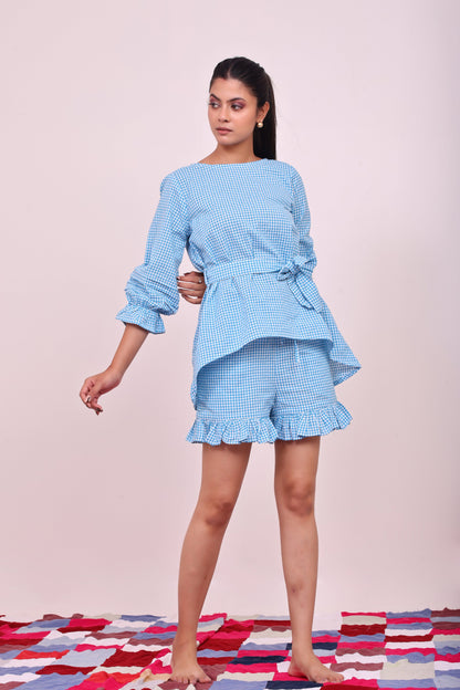 Daisy Co-ord Set - Hyacinth Blue