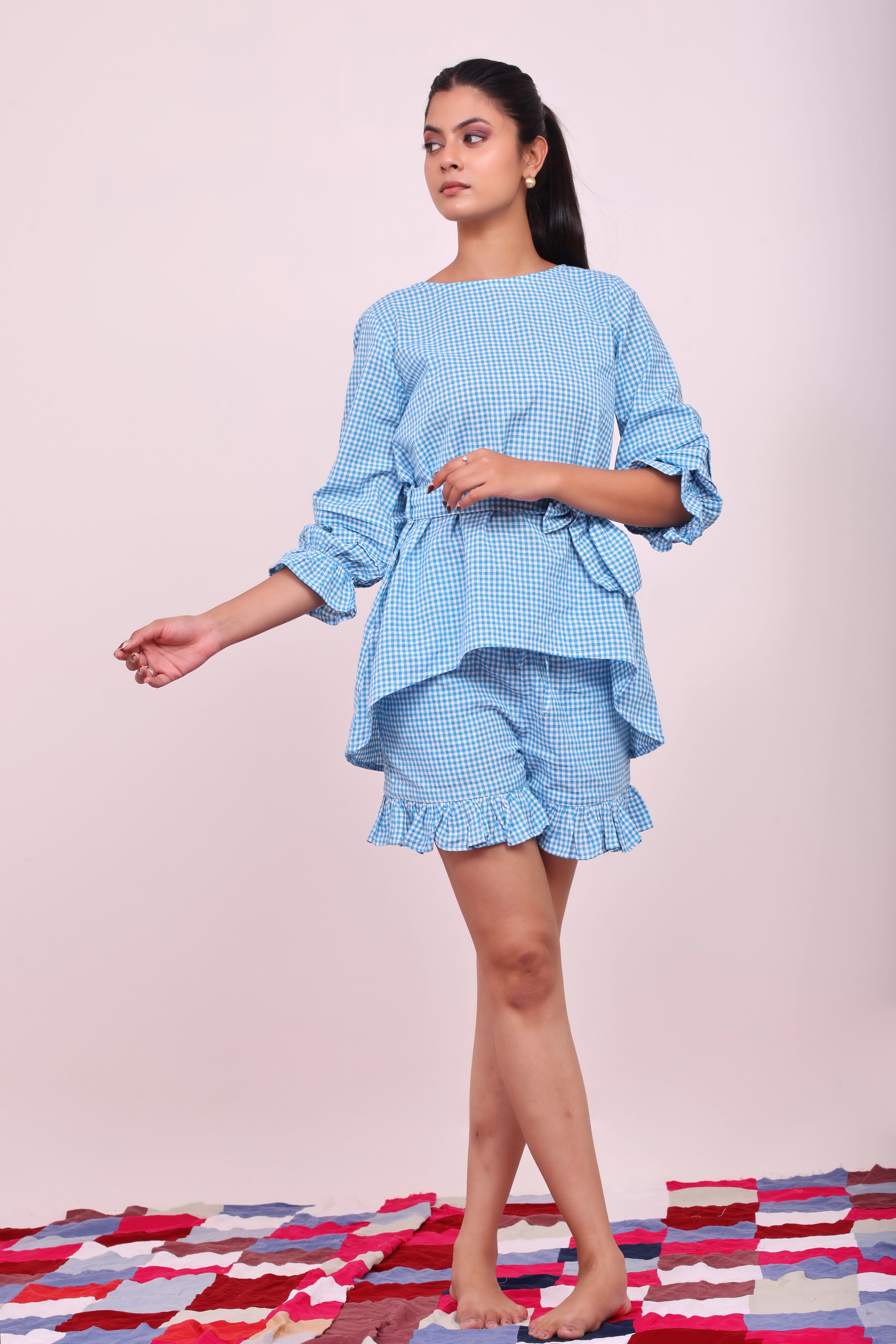 Daisy Co-ord Set - Hyacinth Blue