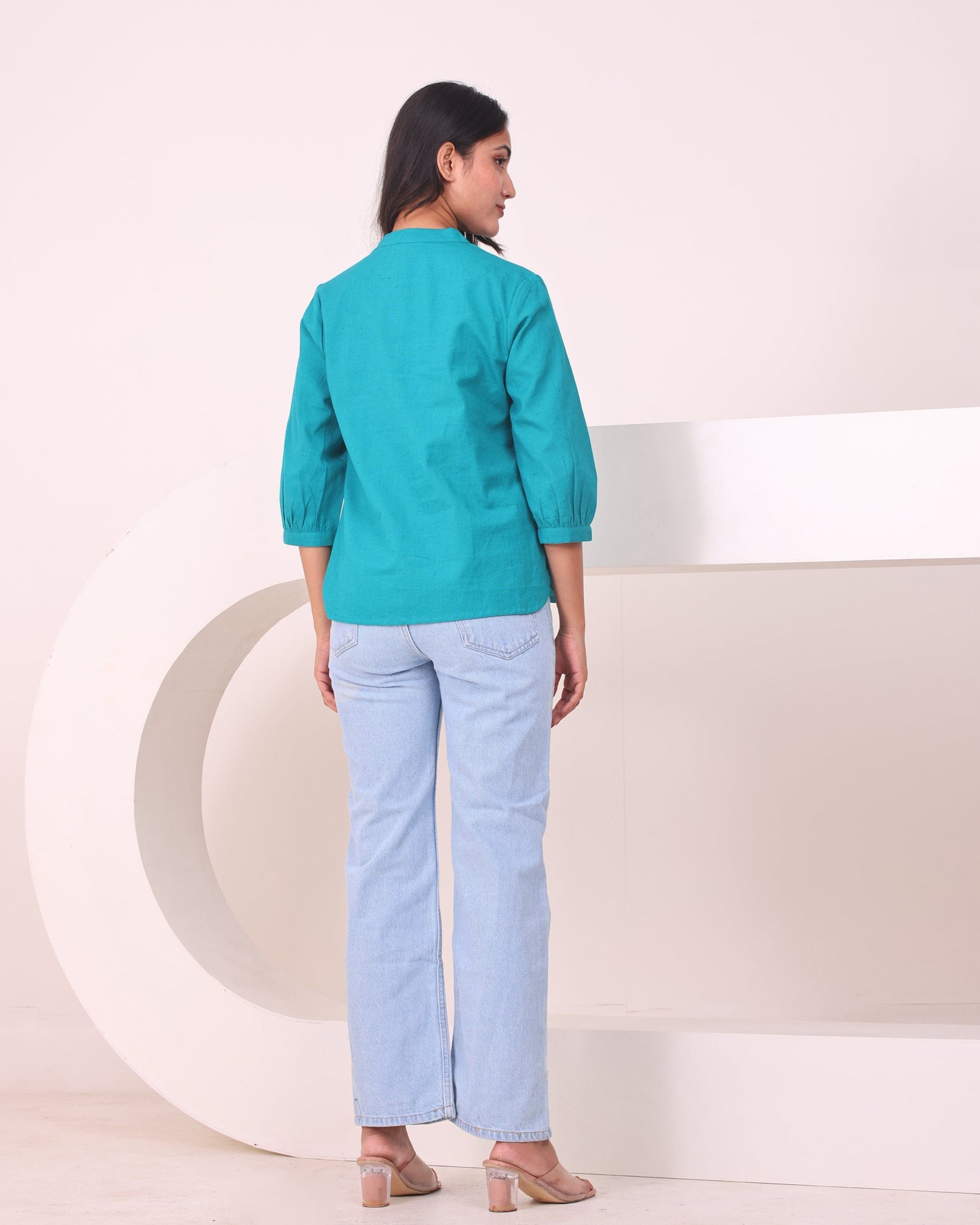 Teal  Short Kurta