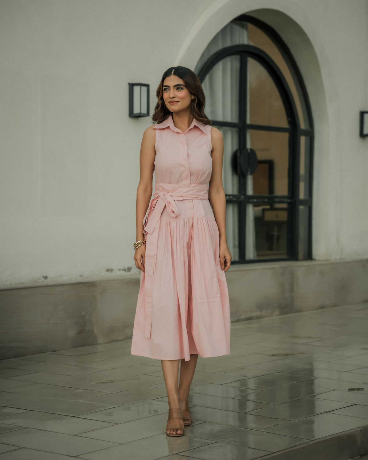 Noa Midi Dress - Pink