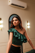 Eve One Shoulder Top - Green