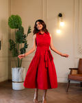 Noa Midi Dress - Red