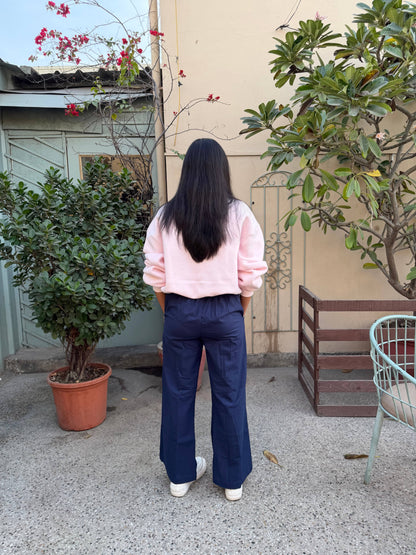 Flared Trousers - Midnight Blue