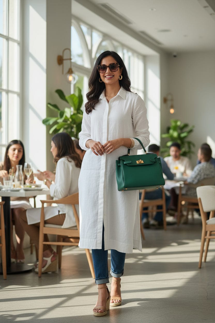 Long Shirt Kurta - Vanilla