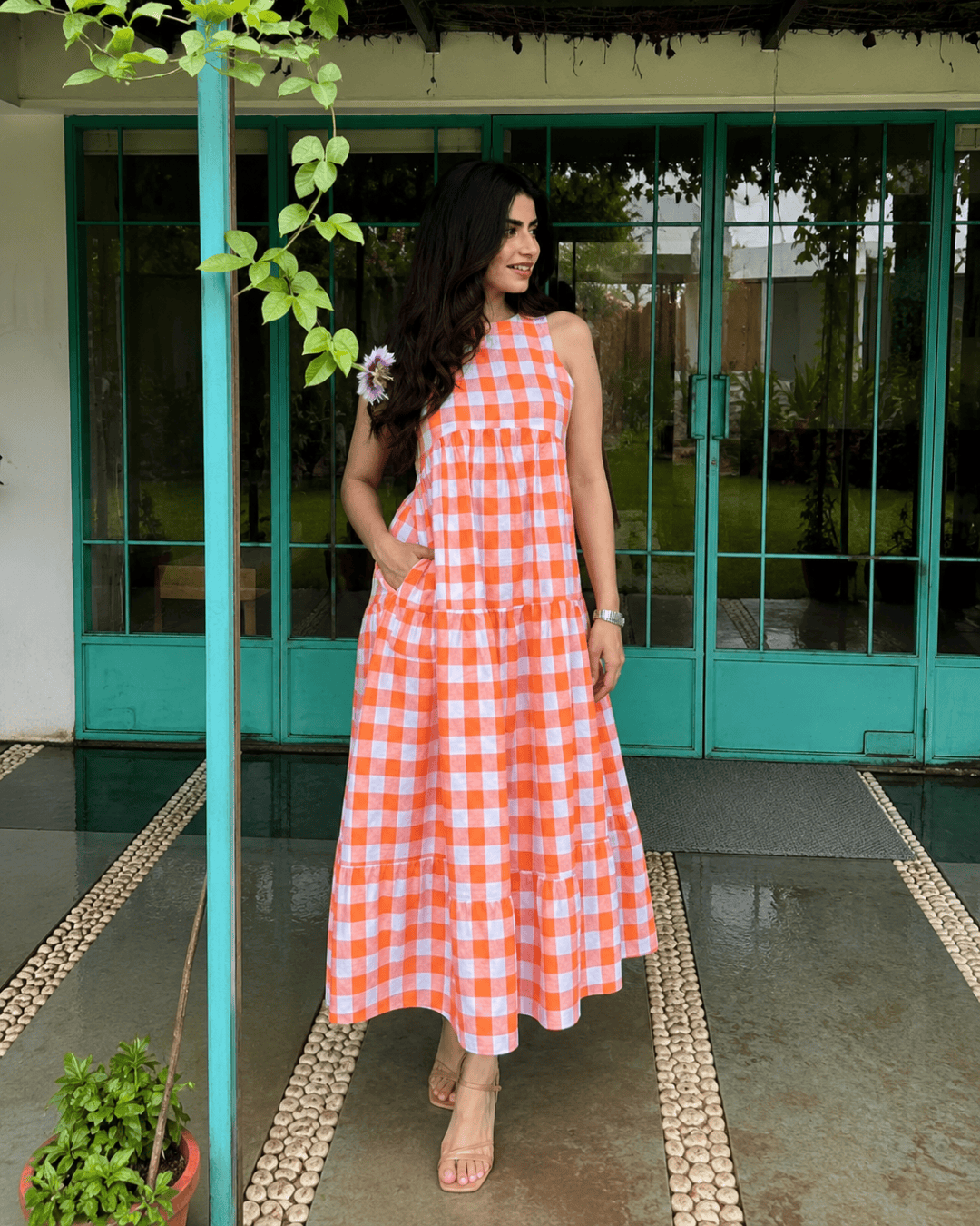 Classic A-Line Gingham Dress - Miranda