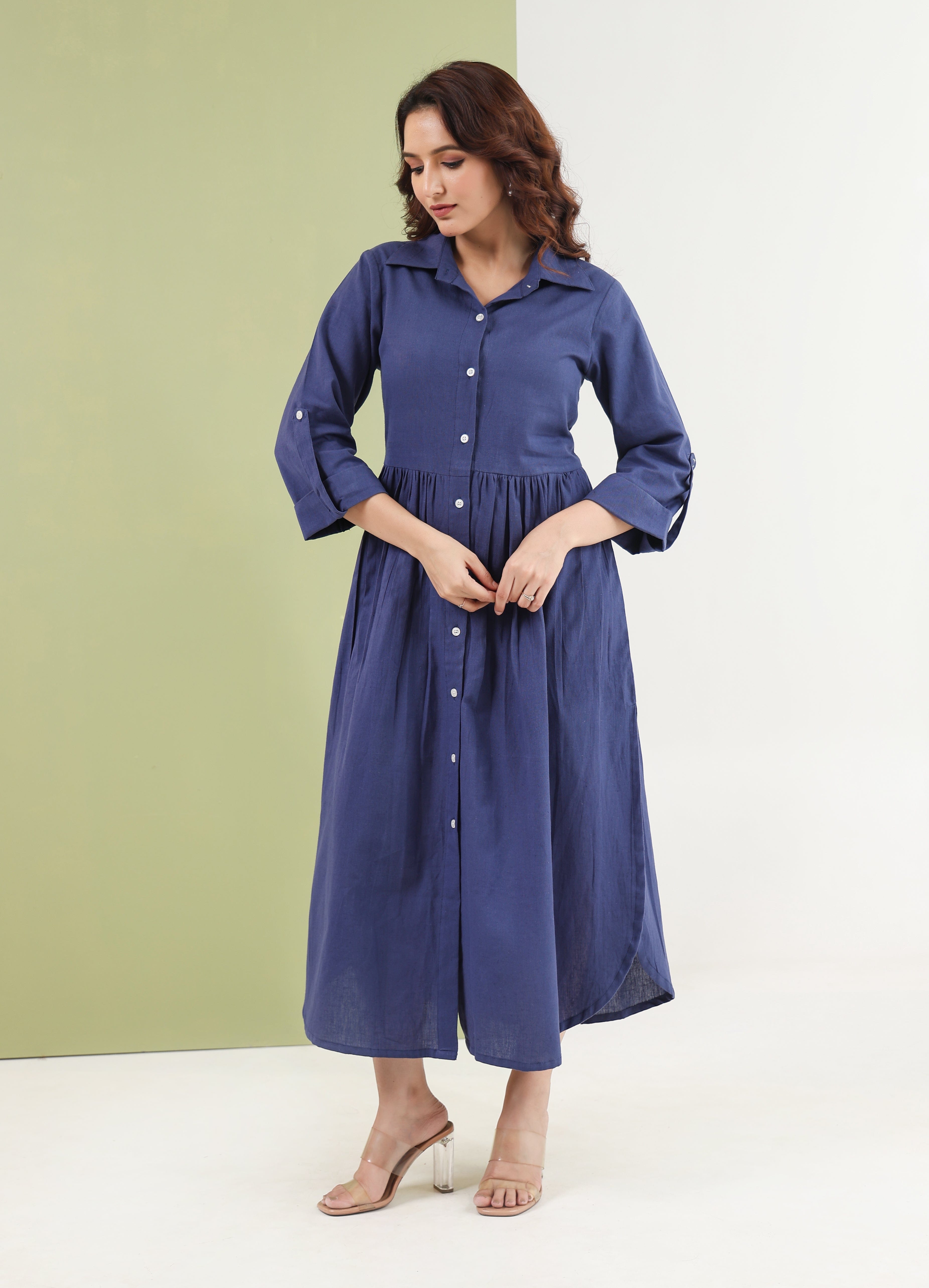 Breezy Shirt Dress - Royal Blue