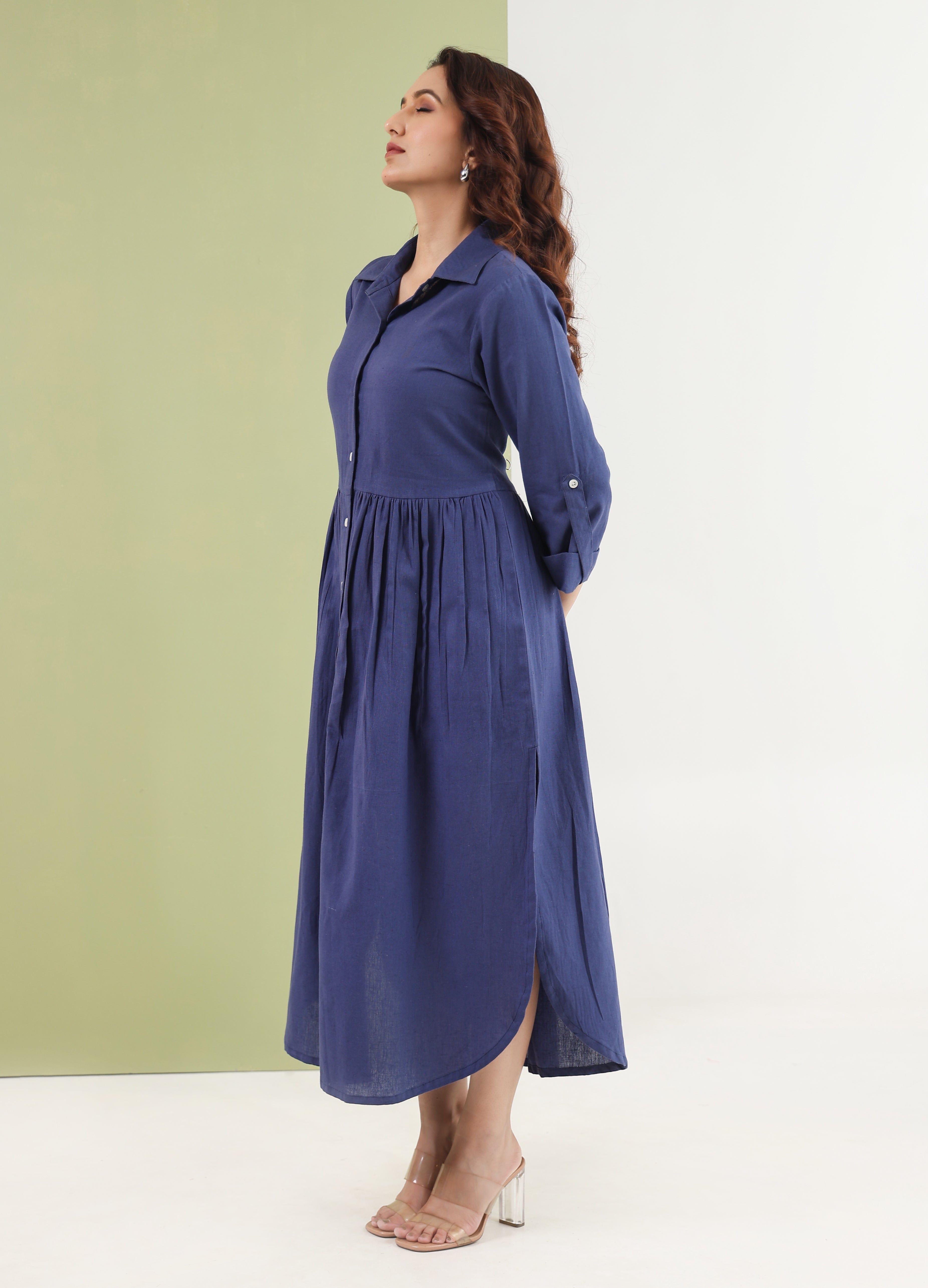 Breezy Shirt Dress - Royal Blue