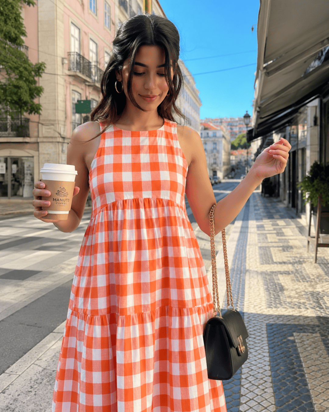 Classic A-Line Gingham Dress - Miranda