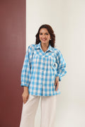 Gingham Check Shirt - Blue