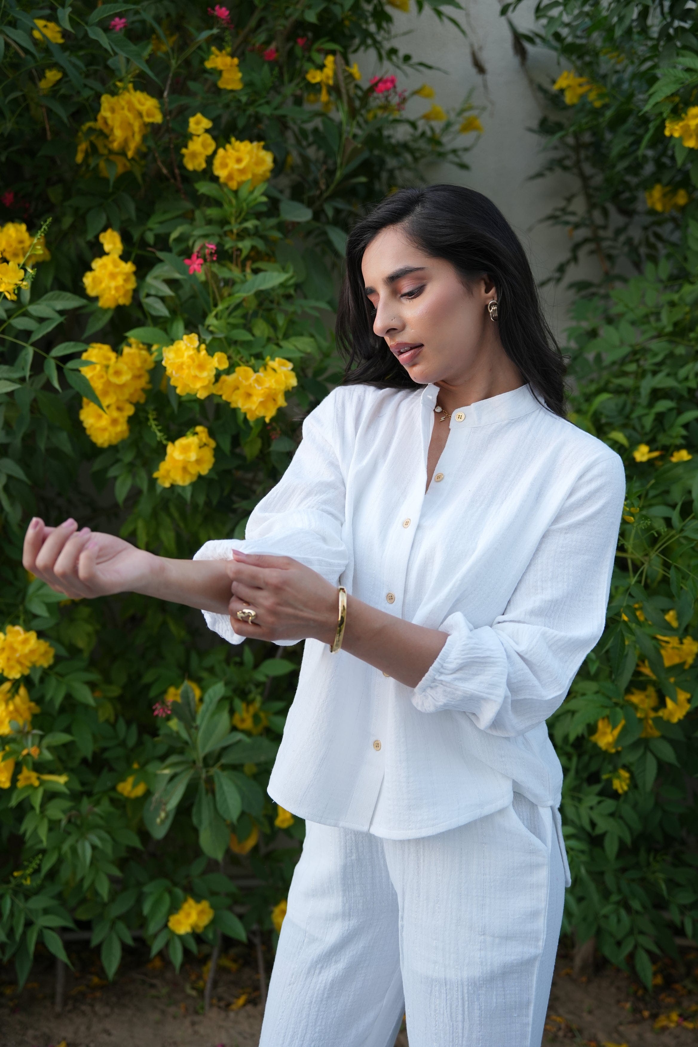 Selene Shirt & Trouser Co-ord - Ivory