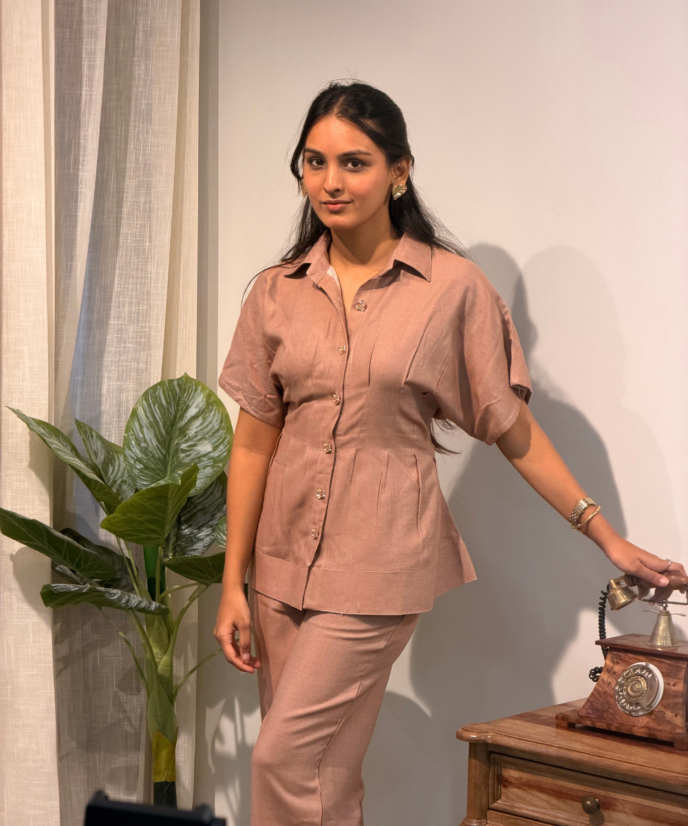 Denim Co-ord Set with Gold Buttons