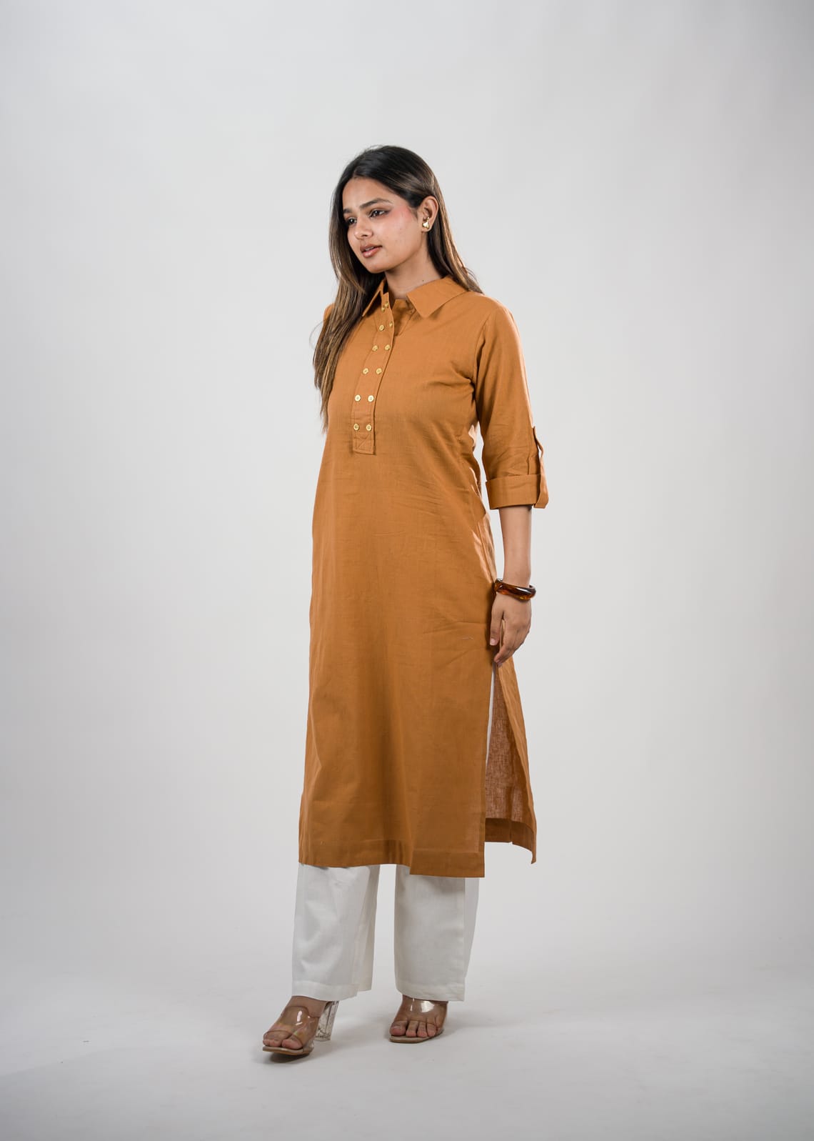 Sunehri Kurta - Cinnamon