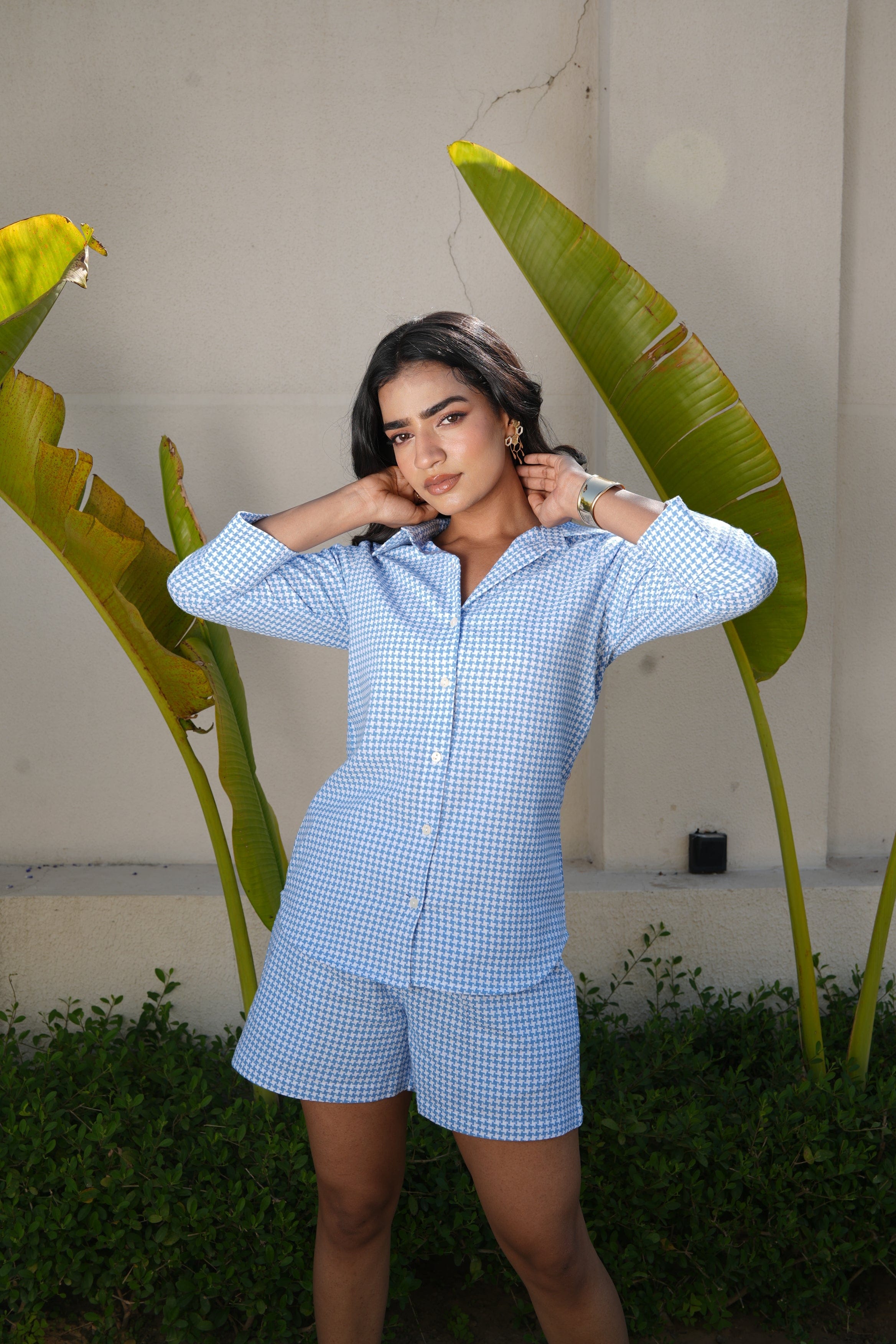 Mykonos Blue Stripes Set