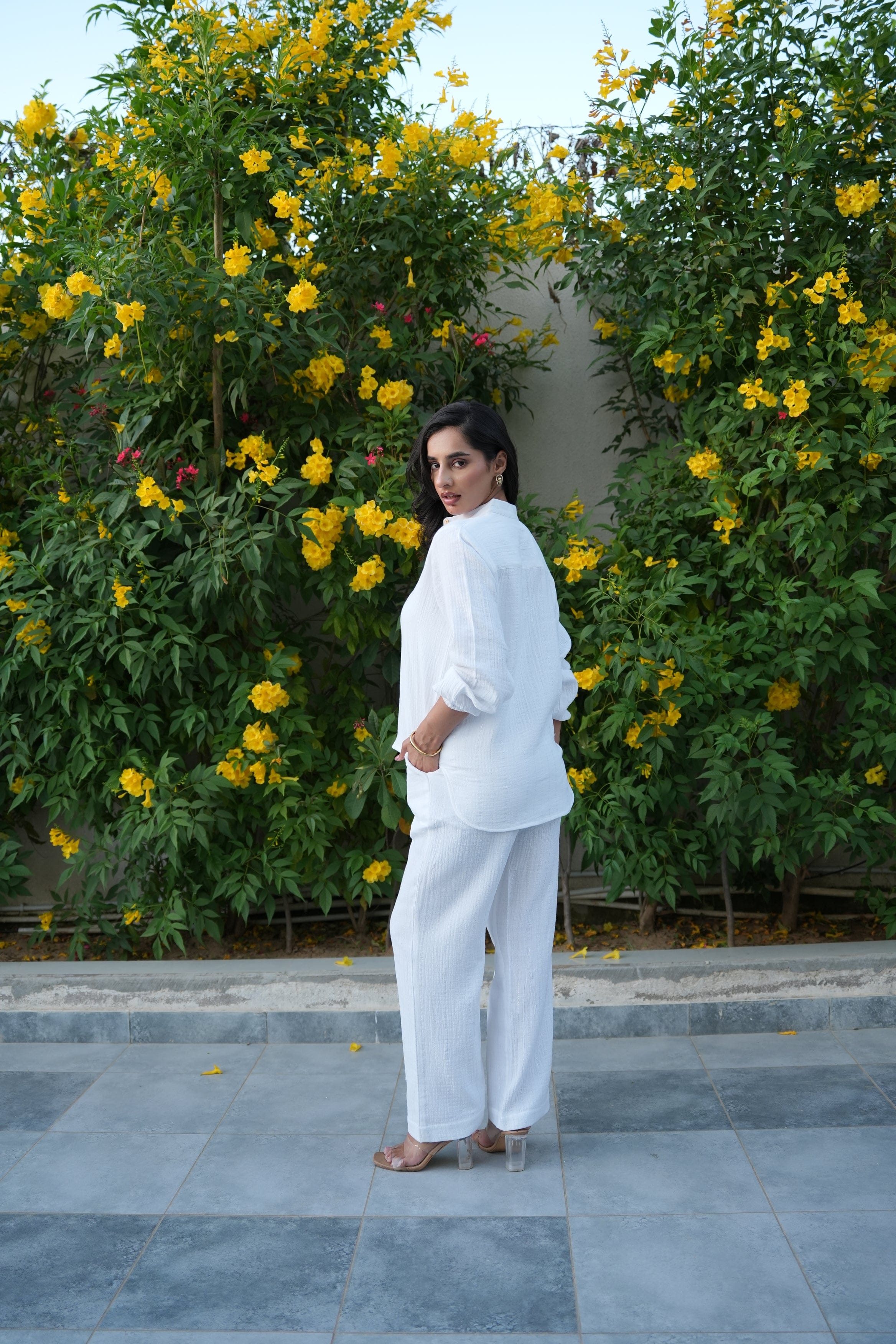 Selene Shirt & Trouser Co-ord - Ivory